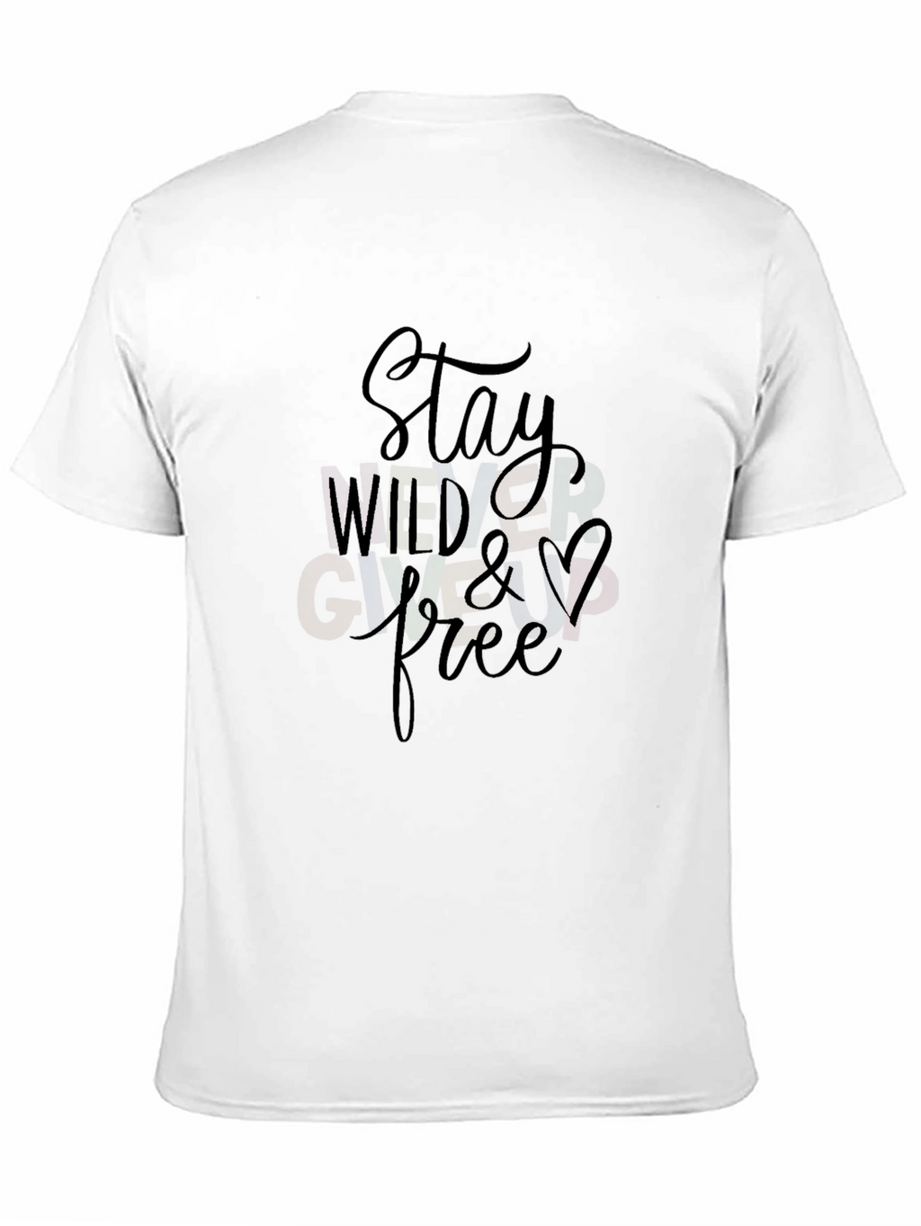 Stay Wild & Free Graphic Black T-Shirt