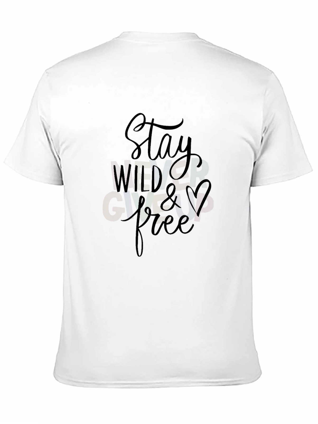 Stay Wild & Free Graphic Black T-Shirt