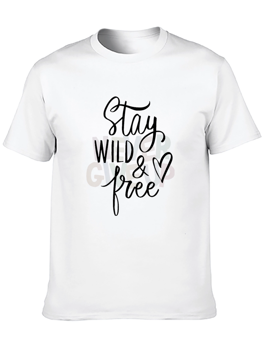 Stay Wild & Free Graphic Black T-Shirt