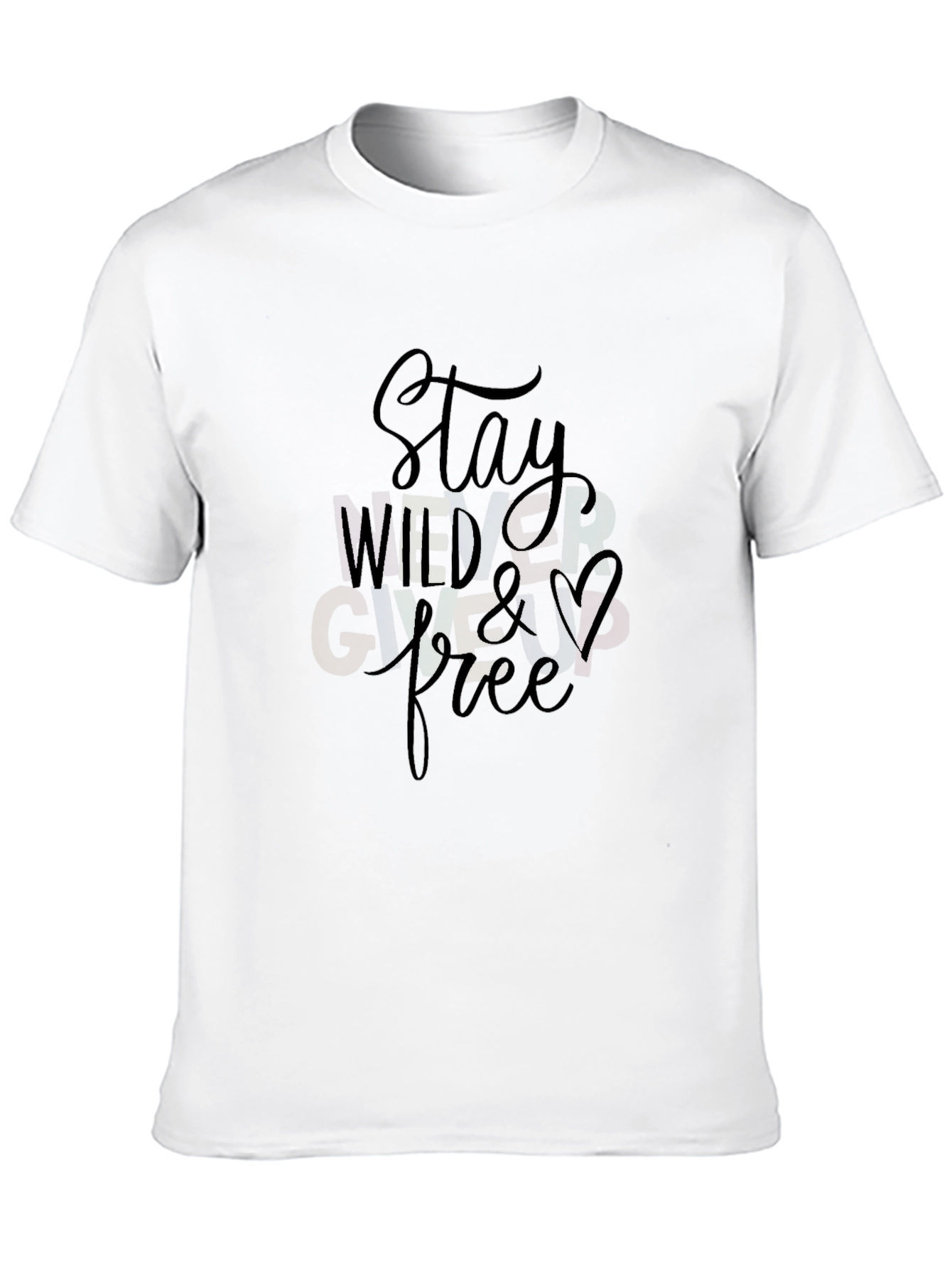 Stay Wild & Free Graphic Black T-Shirt