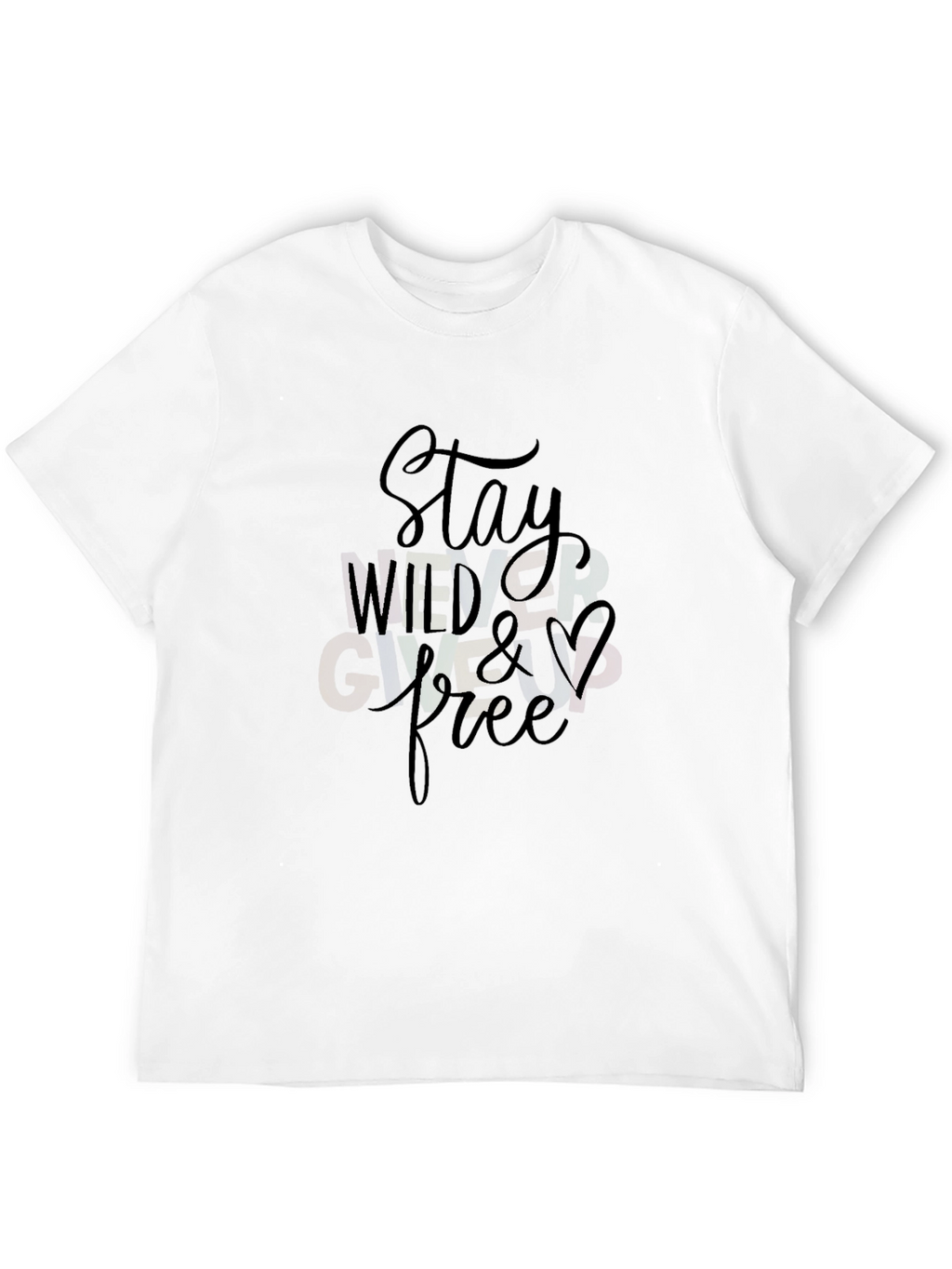Stay Wild & Free Graphic Black T-Shirt