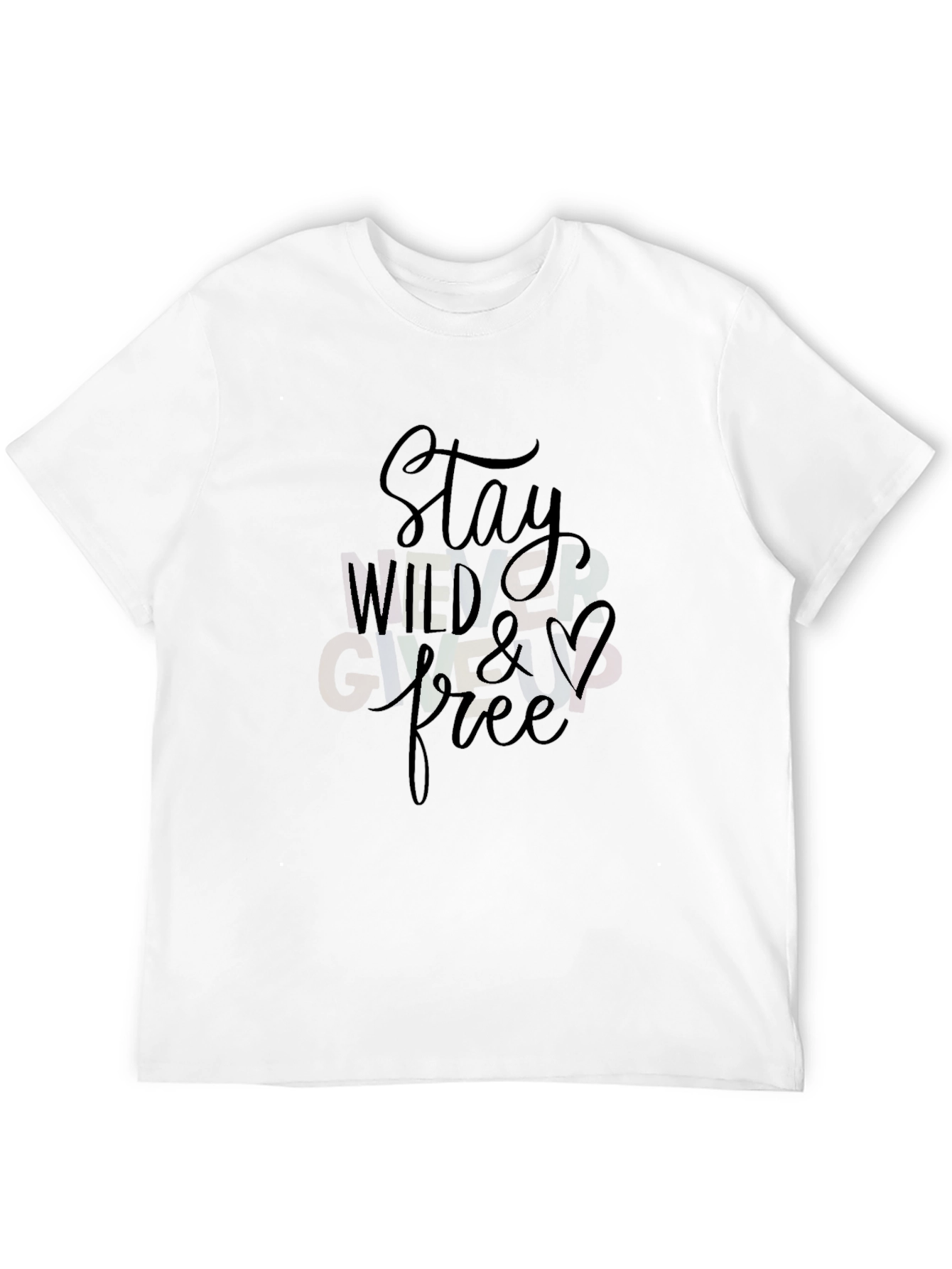 Stay Wild & Free Graphic Black T-Shirt