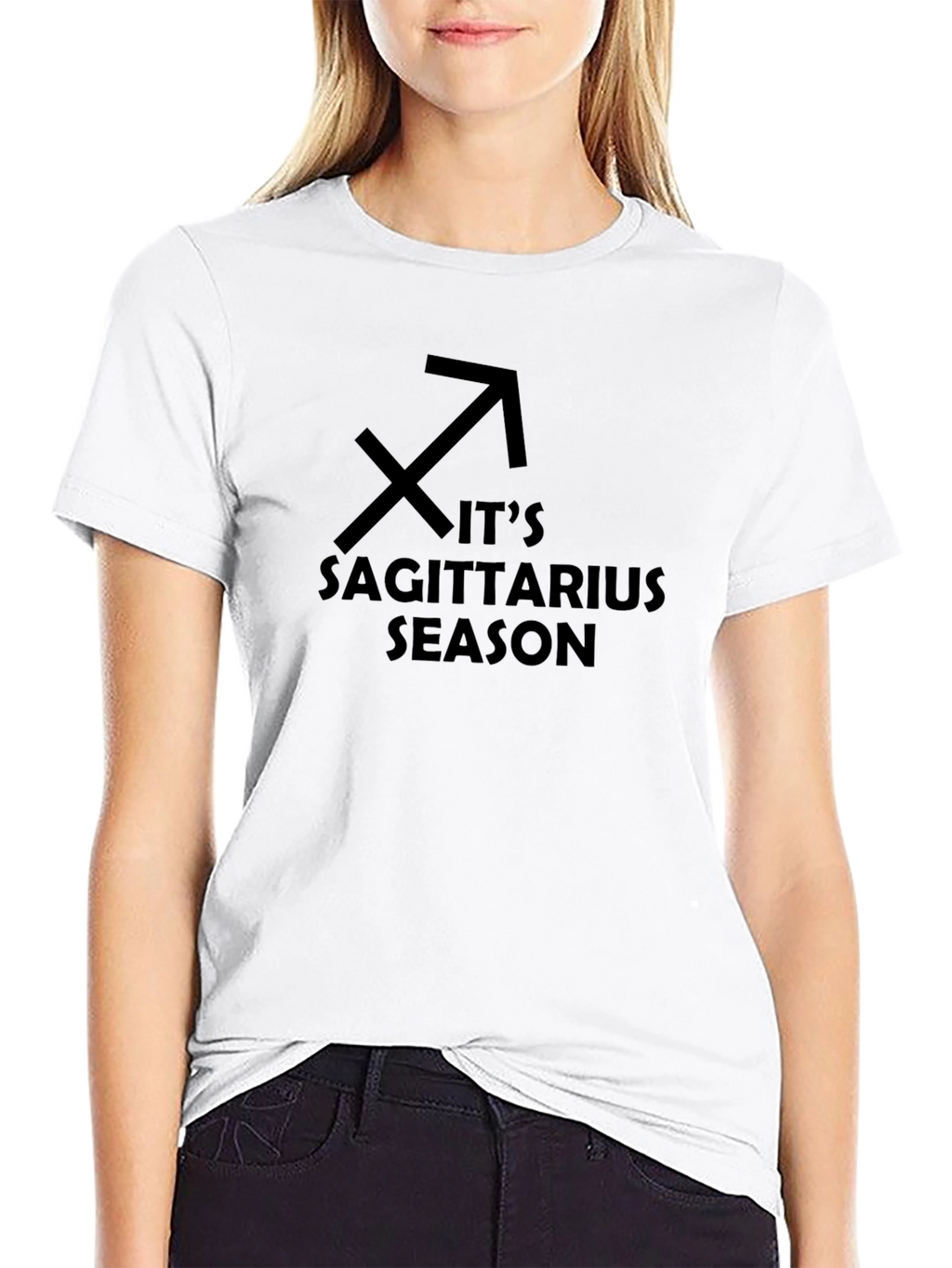 Its Sagittarius Season Black Tee