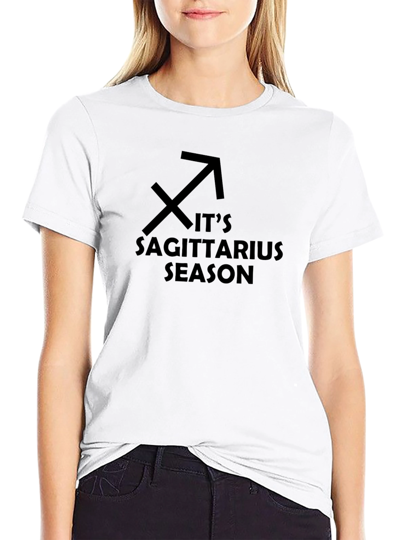 Its Sagittarius Season Black Tee