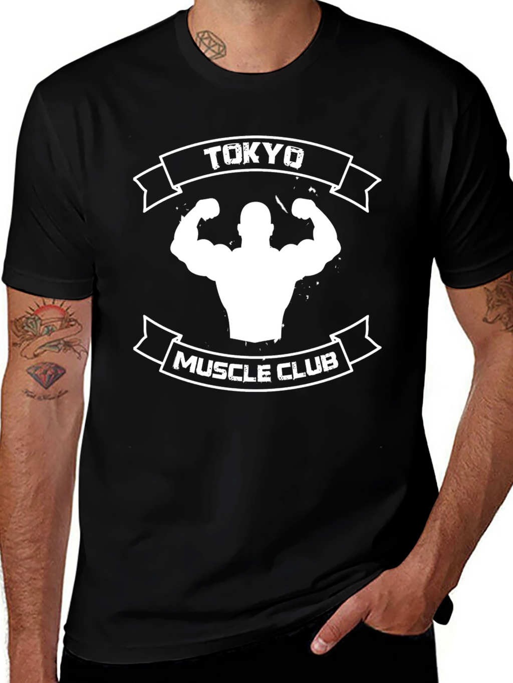 Tokyo Muscle Club Black Graphic T-Shirt