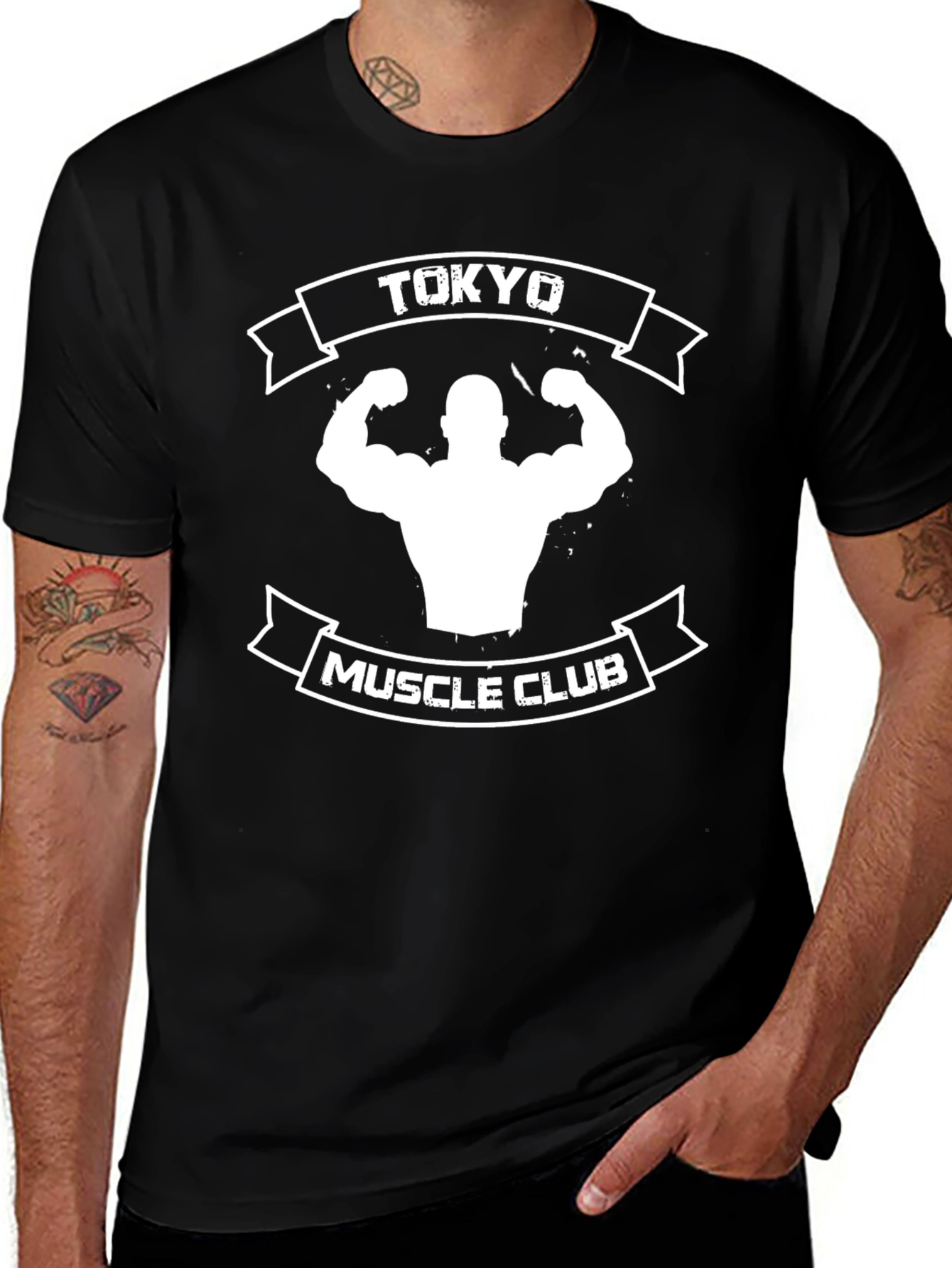 Tokyo Muscle Club Black Graphic T-Shirt