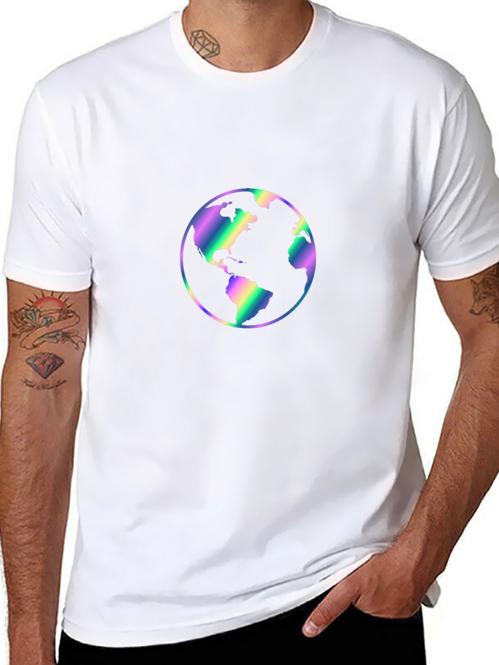 World Graphic Black T-Shirt