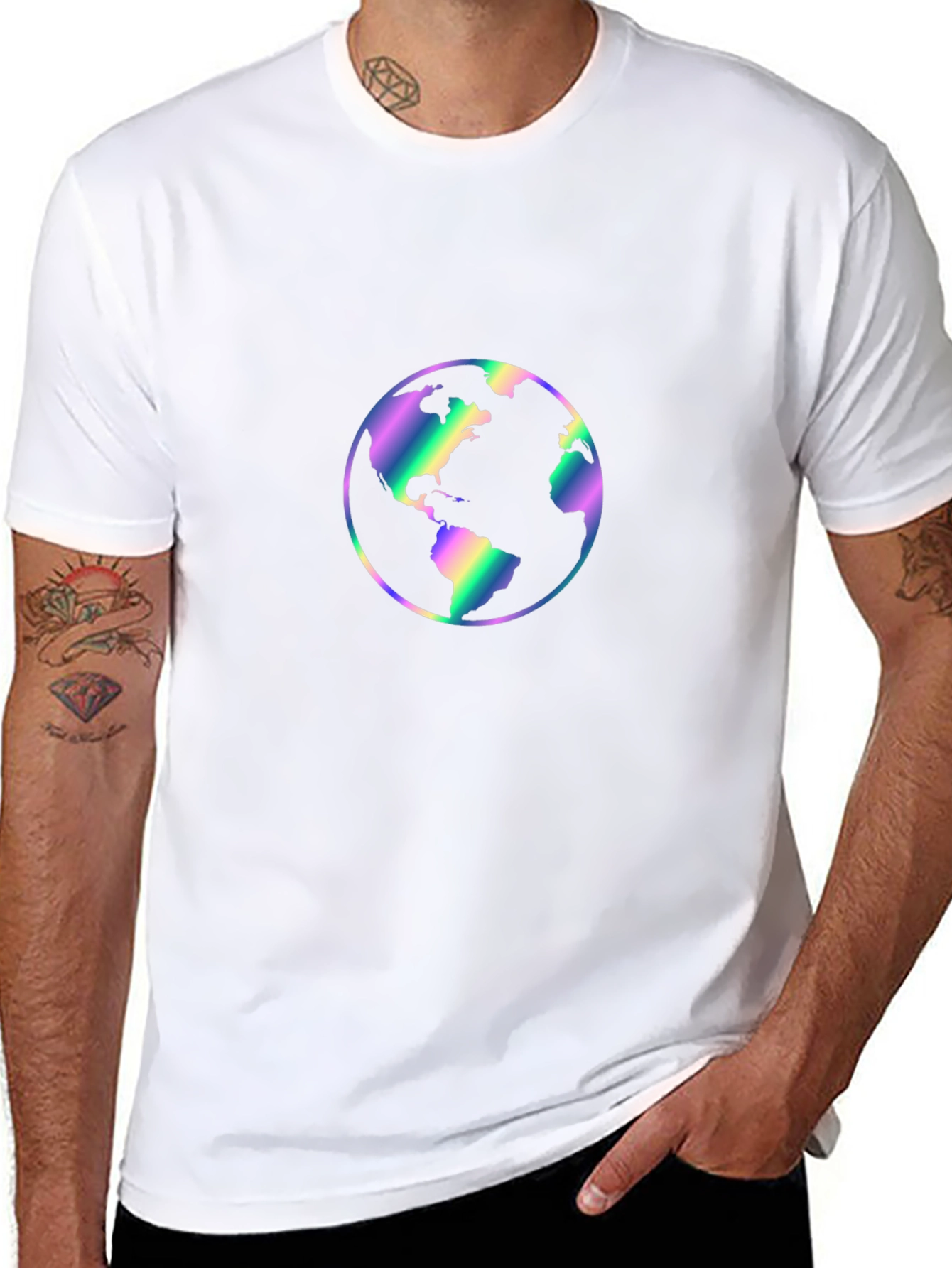 World Graphic Black T-Shirt