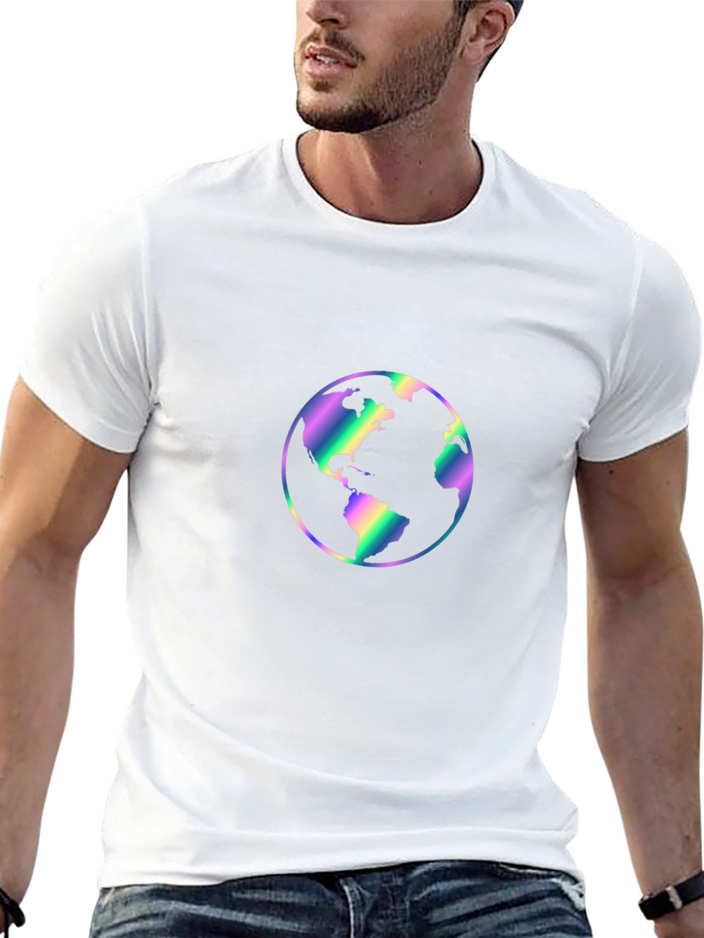 World Graphic Black T-Shirt