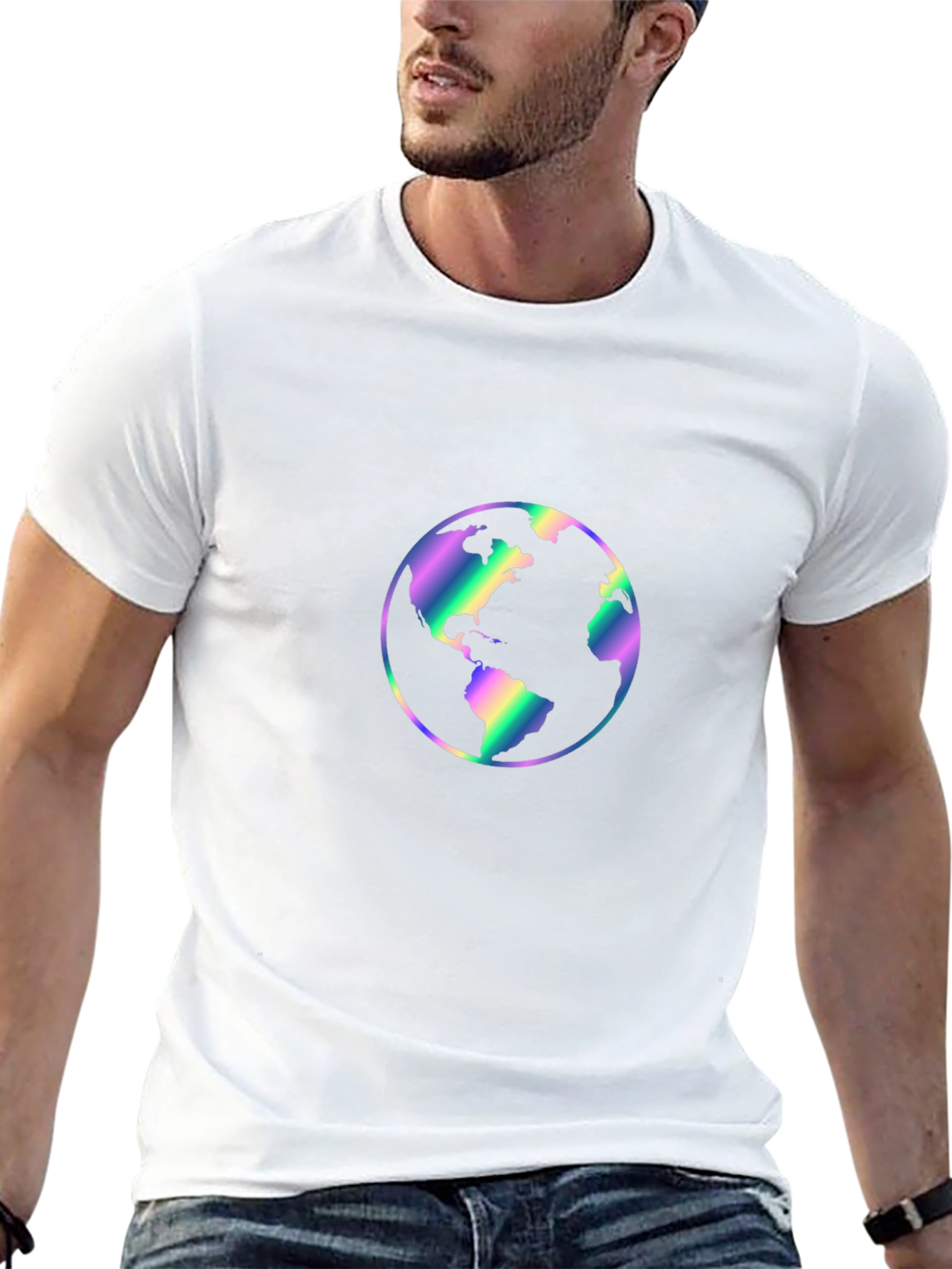 World Graphic Black T-Shirt