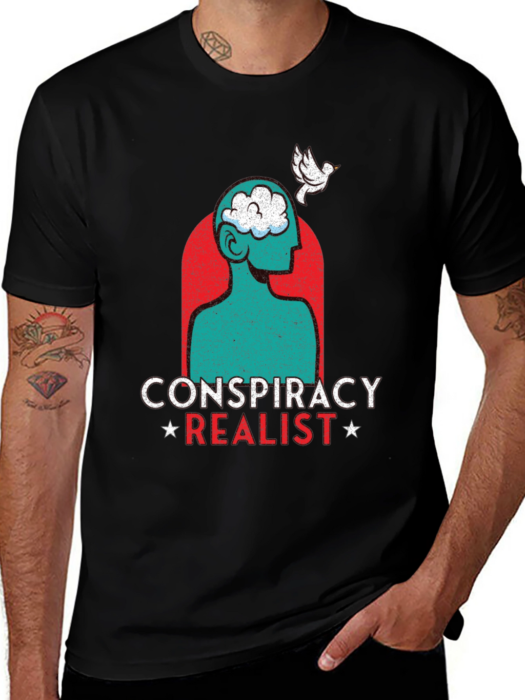 Conspiracy Realist Graphic T-Shirt