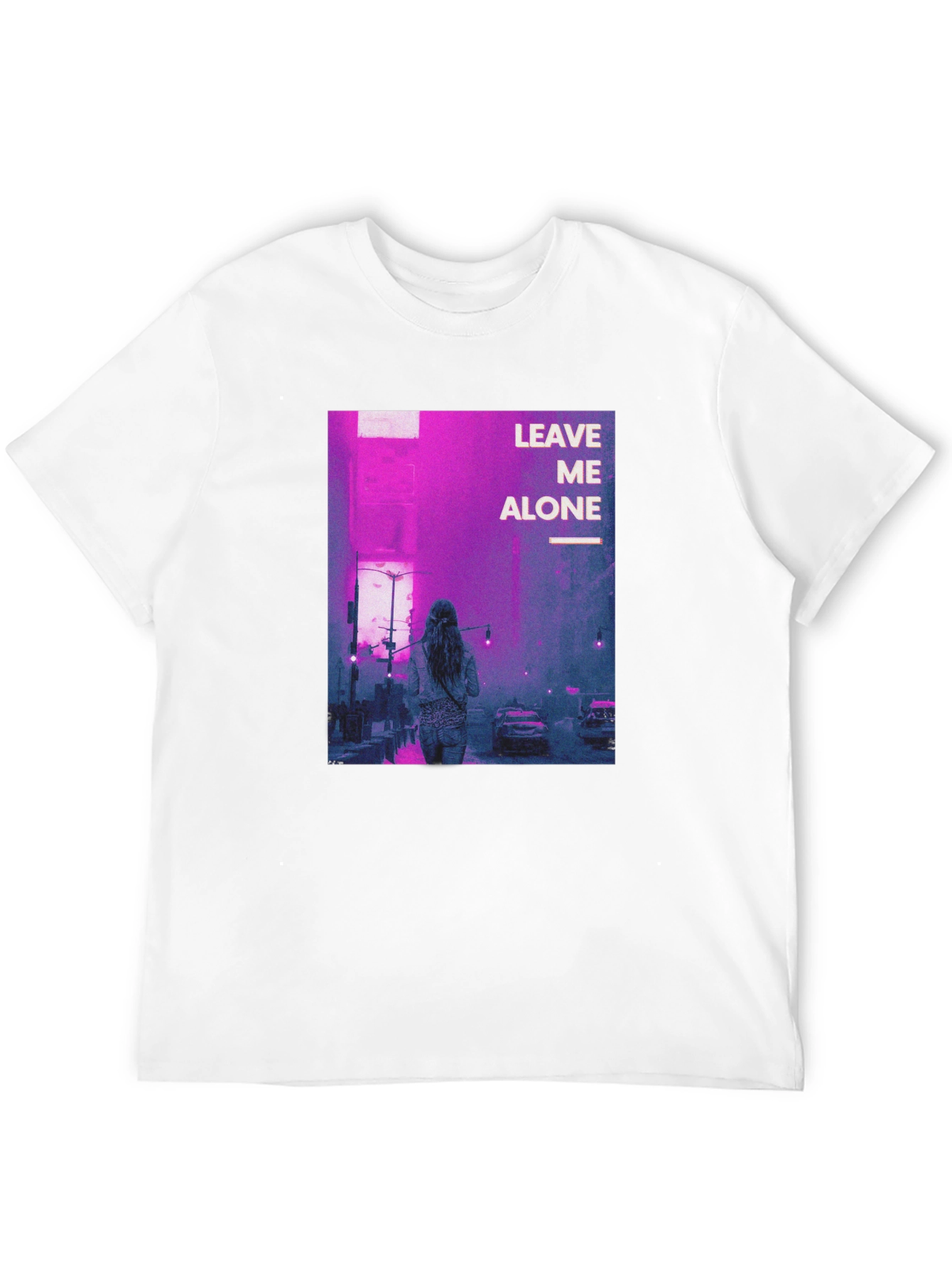 Leave Me Alone Graphic Black T-Shirt
