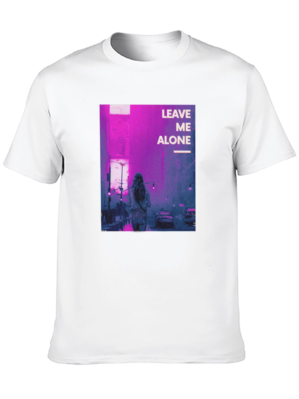Leave Me Alone Graphic Black T-Shirt