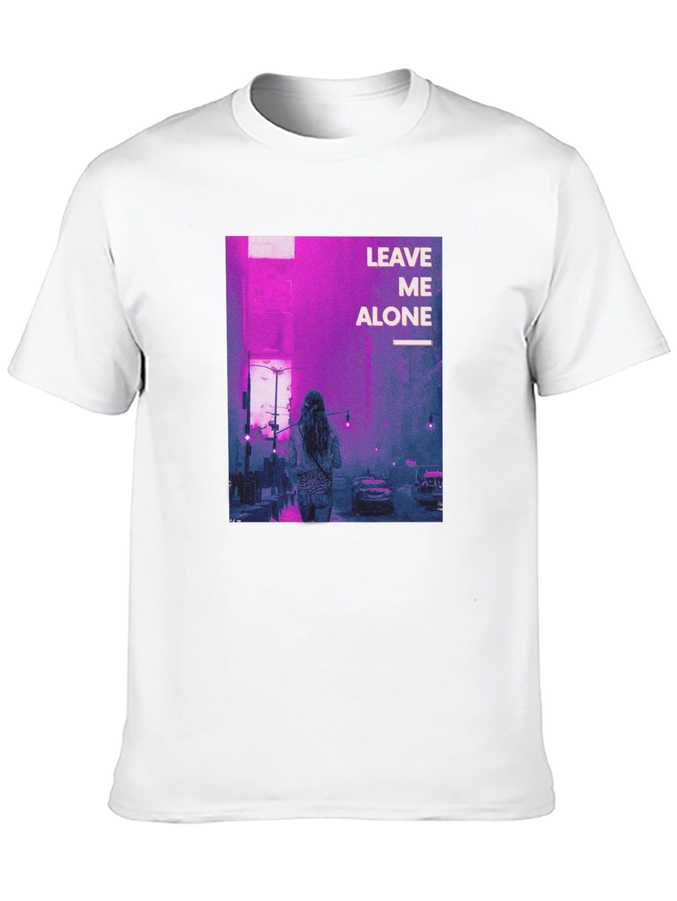Leave Me Alone Graphic Black T-Shirt