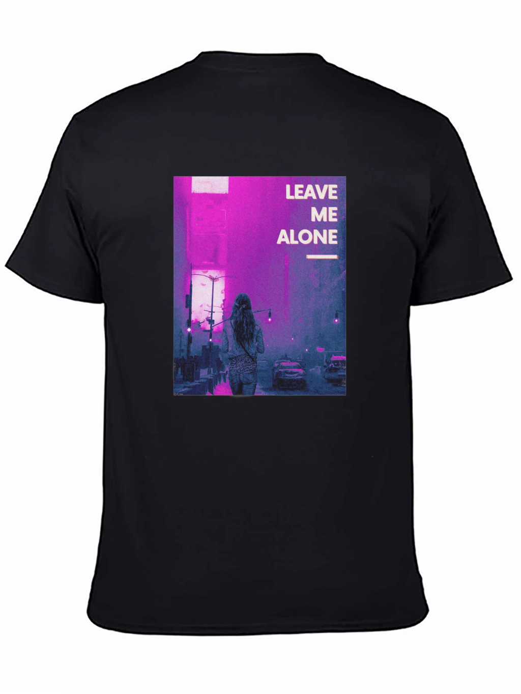 Leave Me Alone Graphic Black T-Shirt