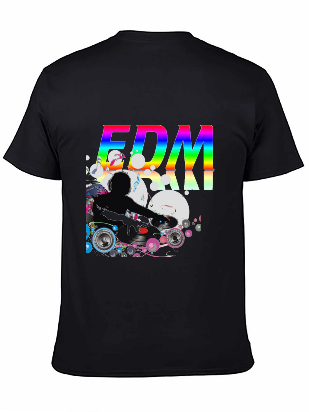 EDM DJ Graphic Tee - Black Cotton T-Shirt