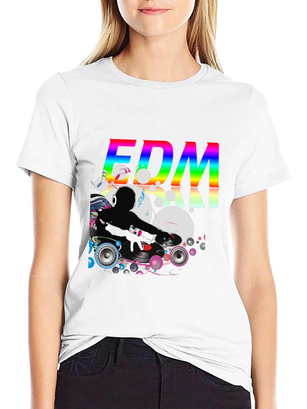 EDM DJ Graphic Tee - Black Cotton T-Shirt