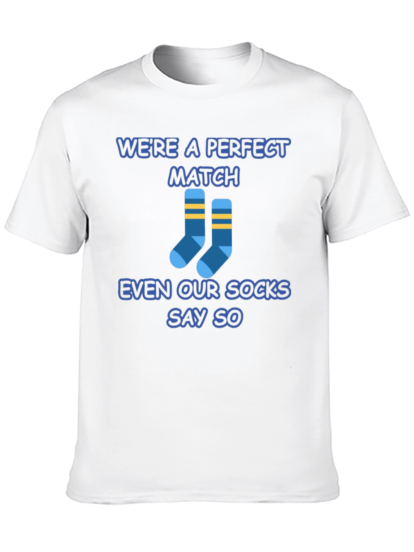 Perfect Match Socks Graphic Tee - Cute Couple Shirt