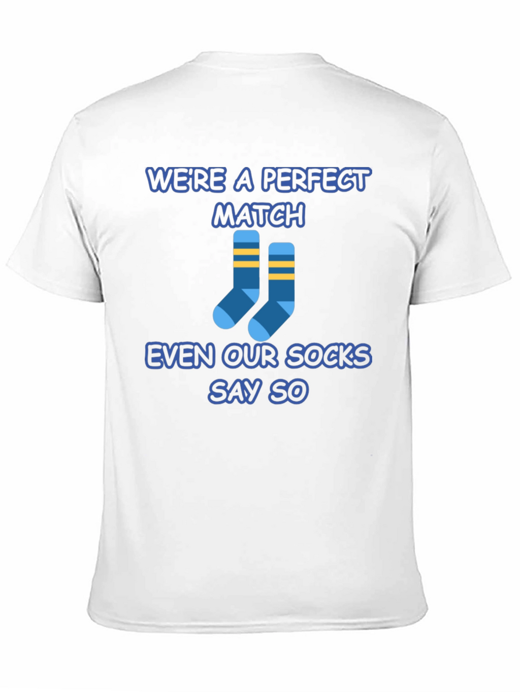 Perfect Match Socks Graphic Tee - Cute Couple Shirt