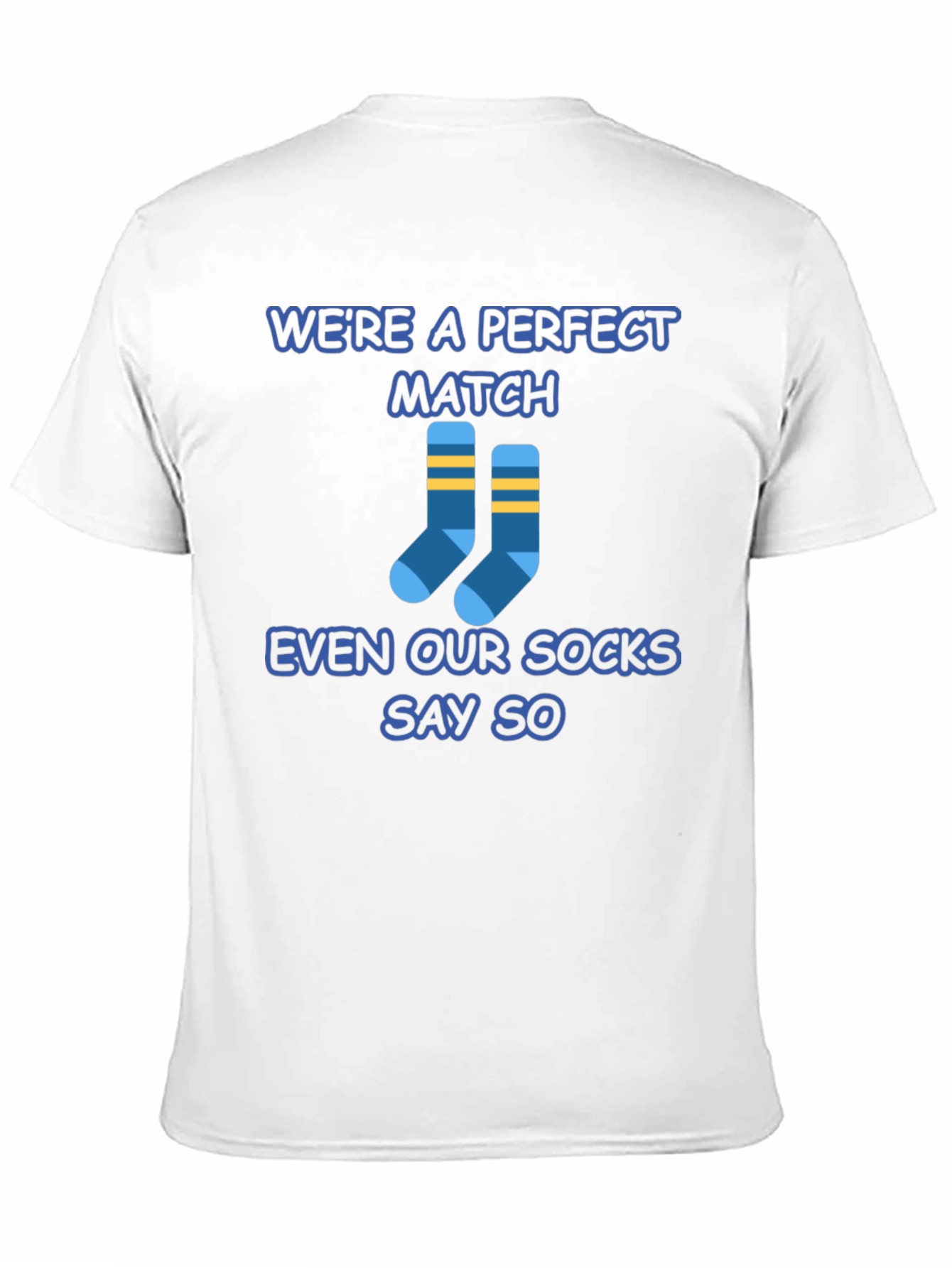 Perfect Match Socks Graphic Tee - Cute Couple Shirt