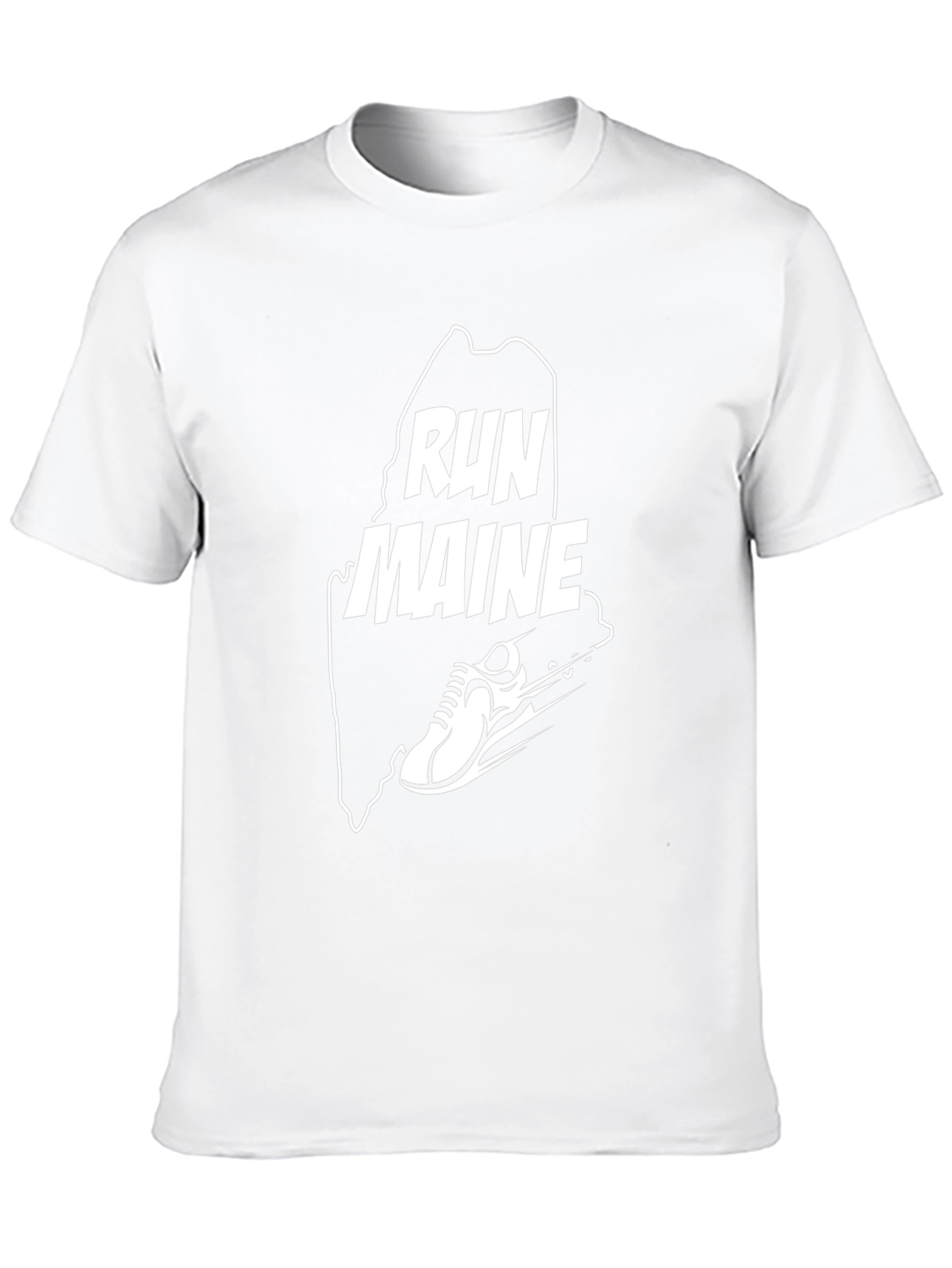 Run Maine Graphic Tee - Black Cotton Blend T-Shirt