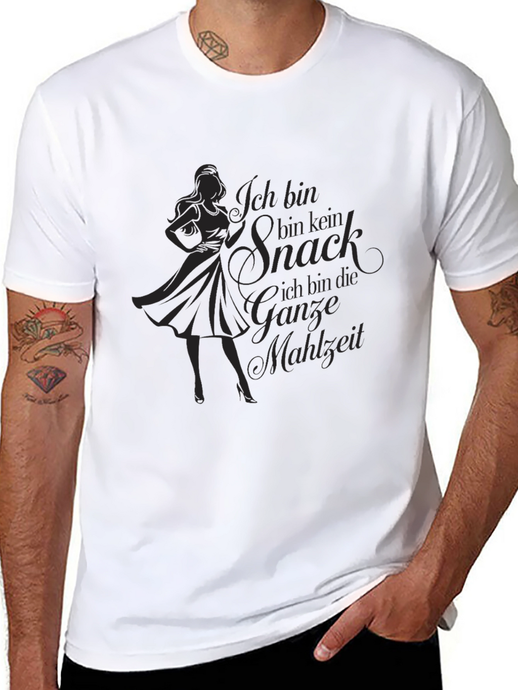 Ich Bin Kein Snack T-Shirt - Black Graphic Tee