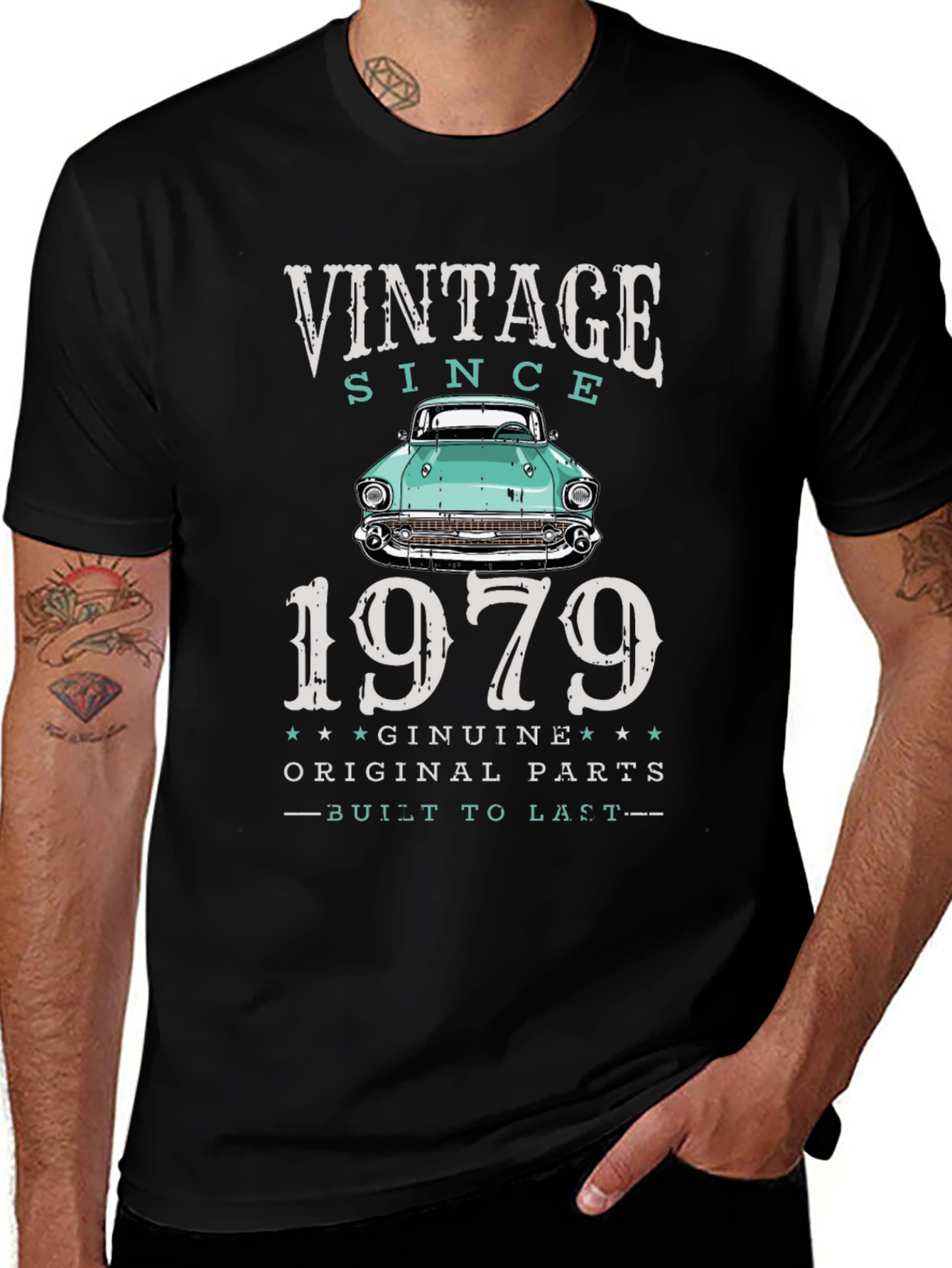 Vintage Since 1979 Car T-Shirt