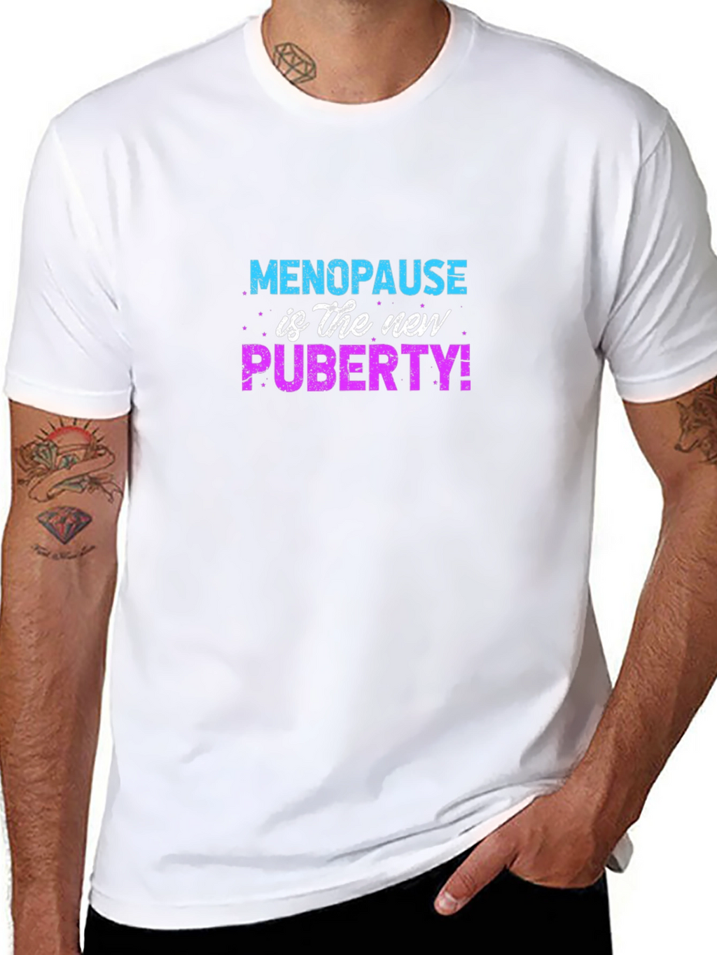 Menopause is the New Puberty T-Shirt Funny Slogan Tee