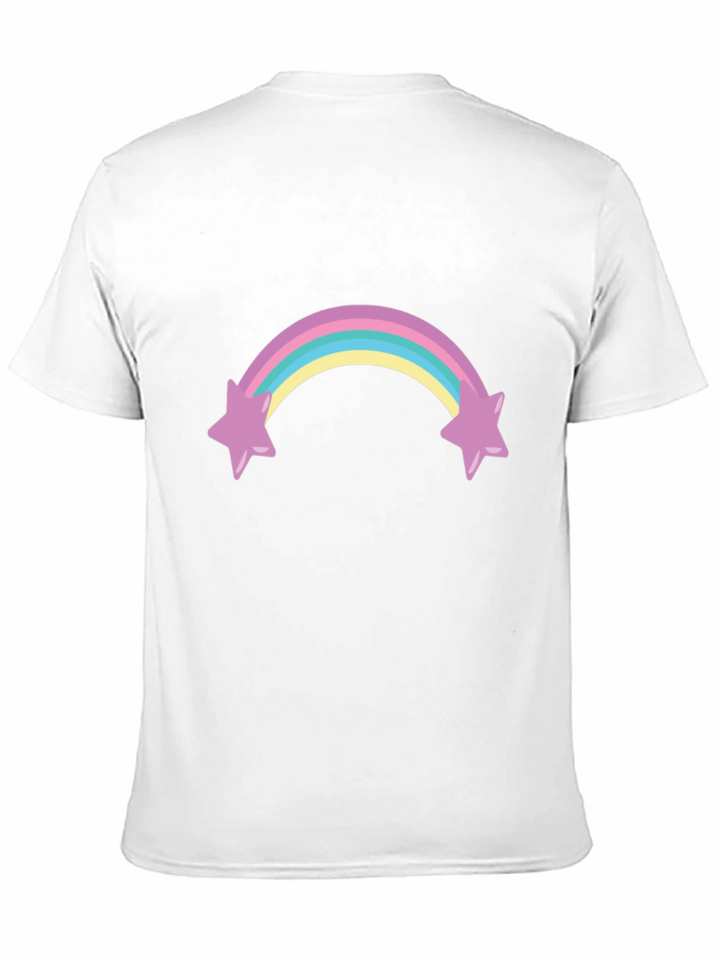 Rainbow Star T-Shirt - Black Cotton Blend