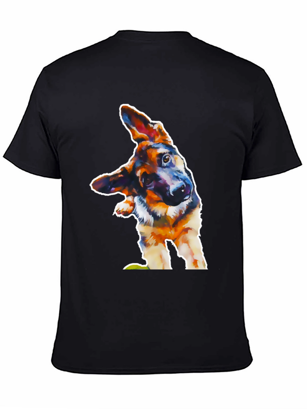 Dog Lover Tee: Artistic German Shepherd Design