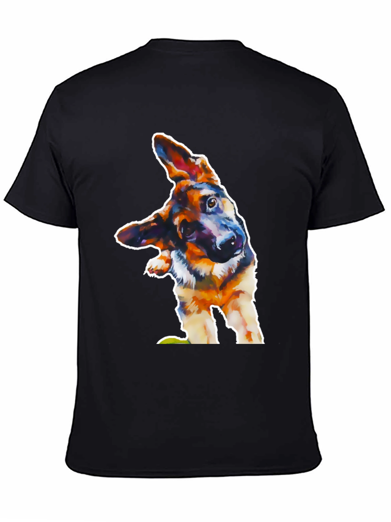 Dog Lover Tee: Artistic German Shepherd Design