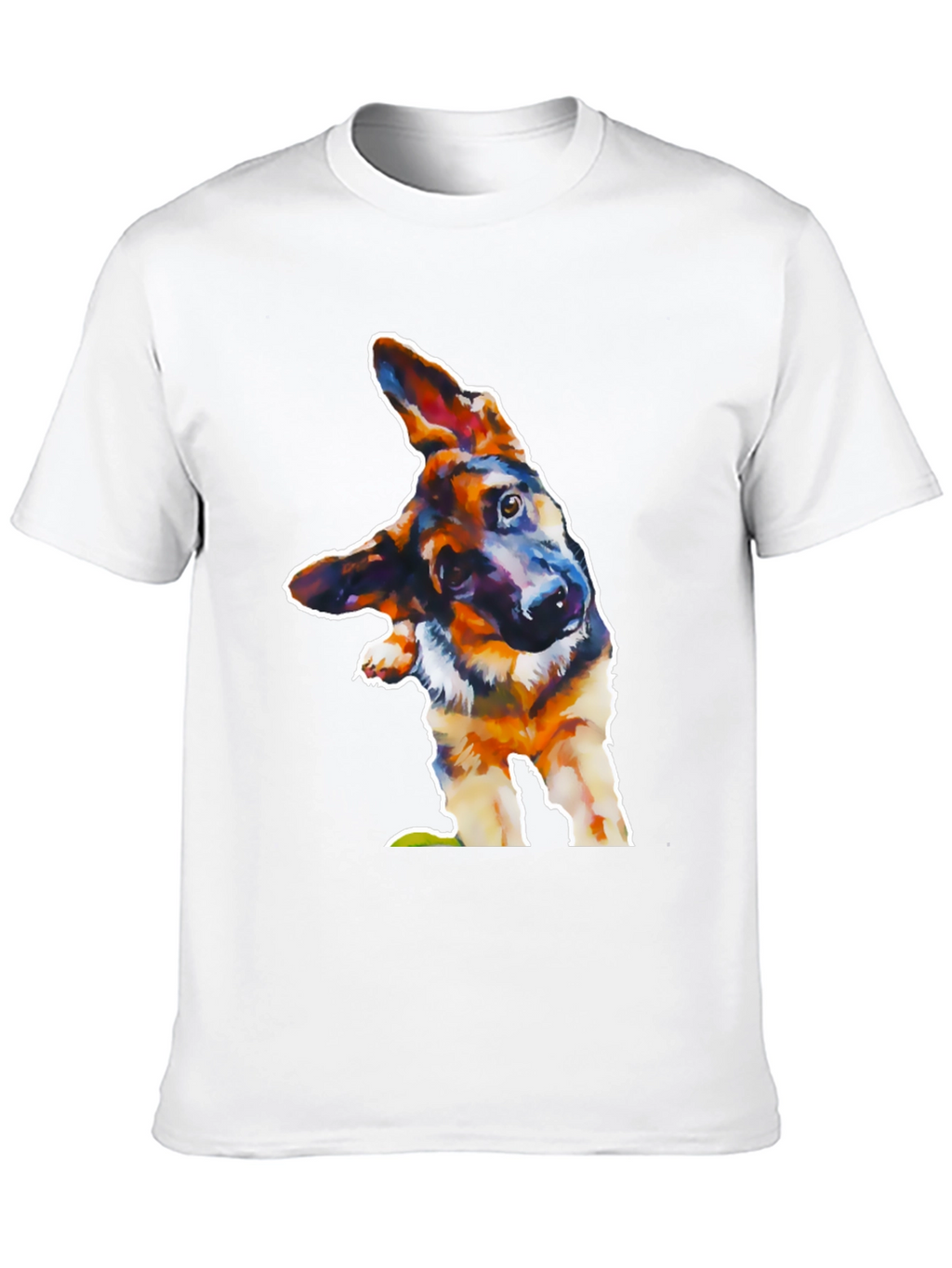 Dog Lover Tee: Artistic German Shepherd Design