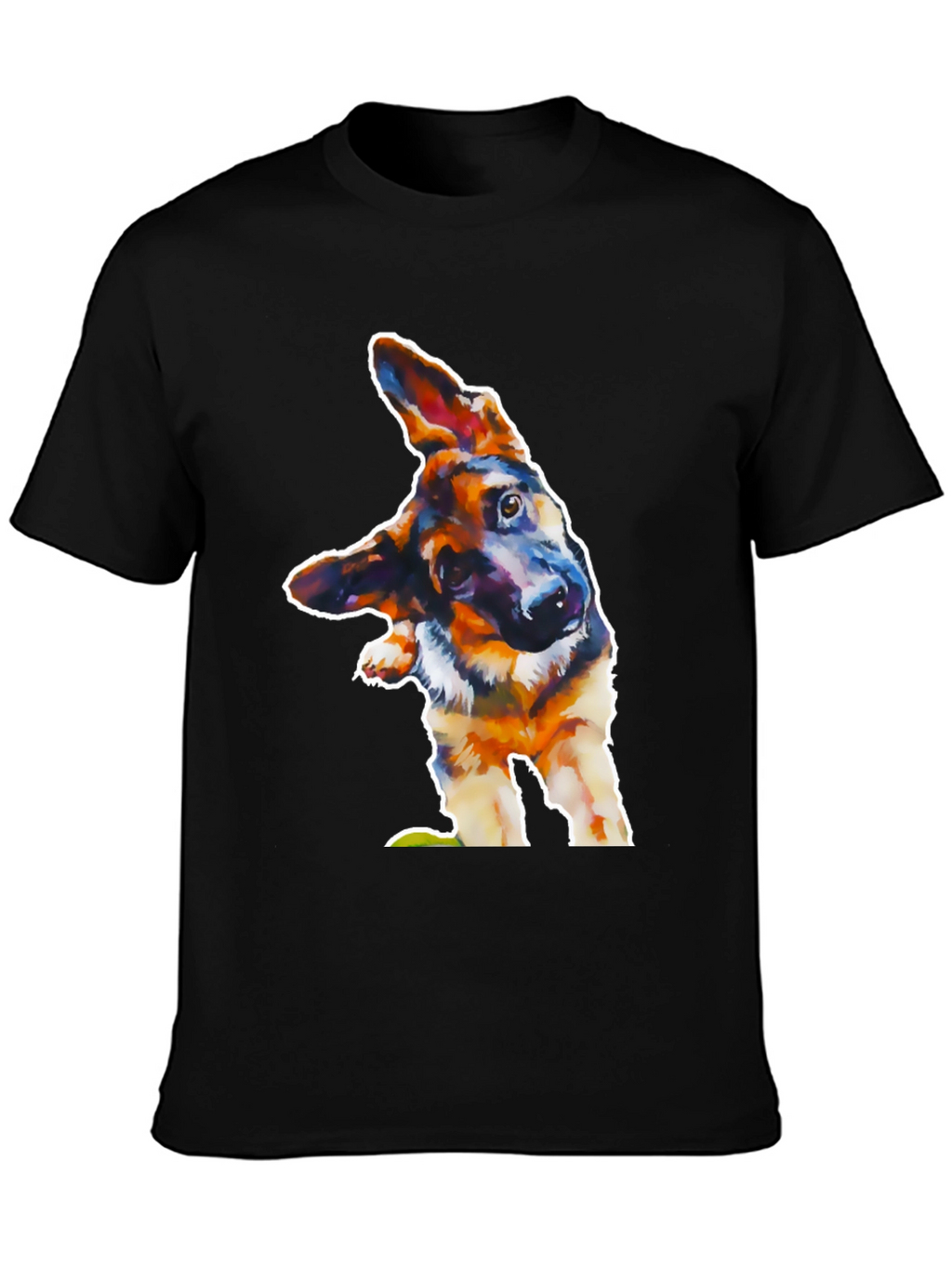 Dog Lover Tee: Artistic German Shepherd Design