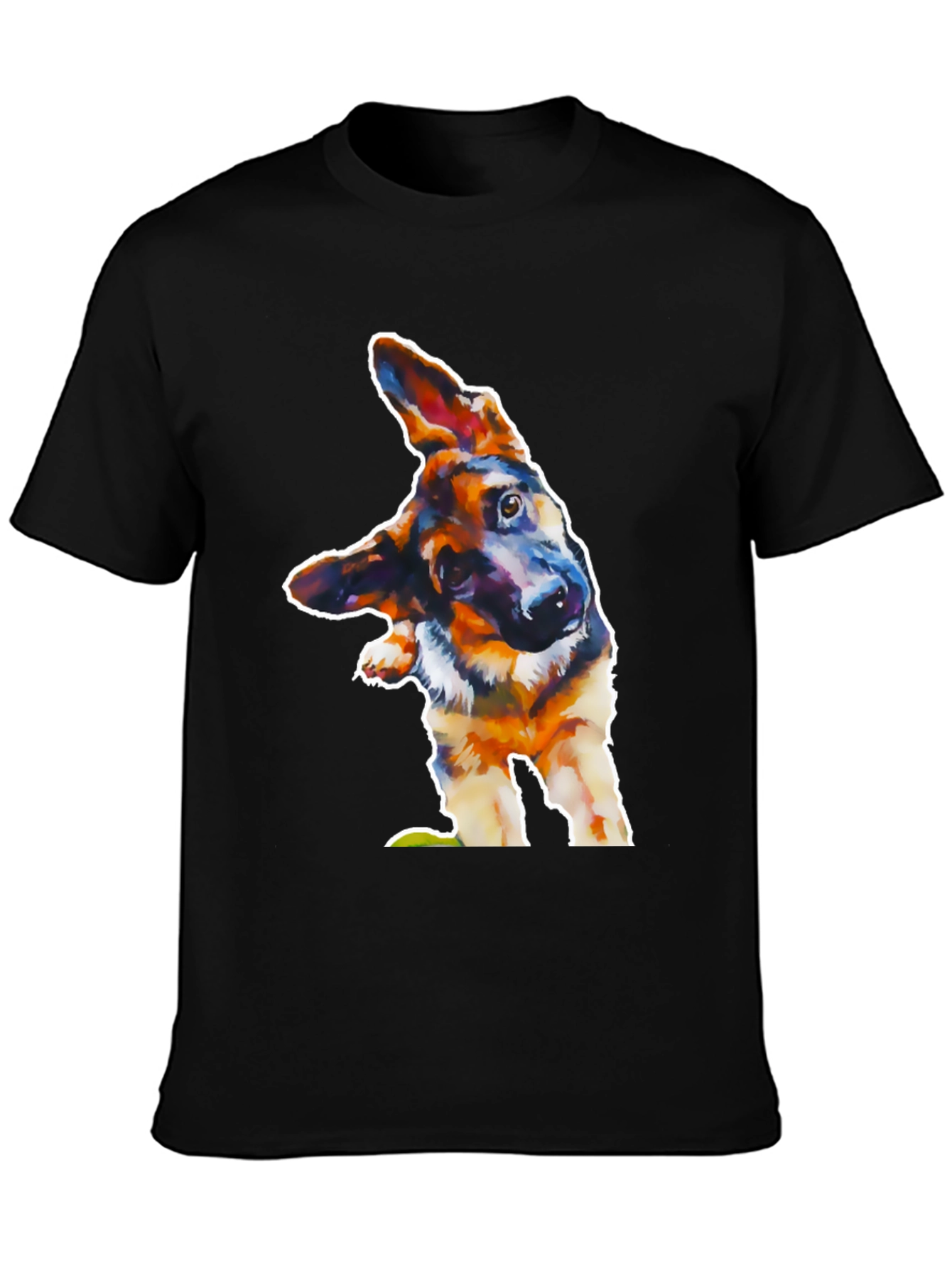 Dog Lover Tee: Artistic German Shepherd Design