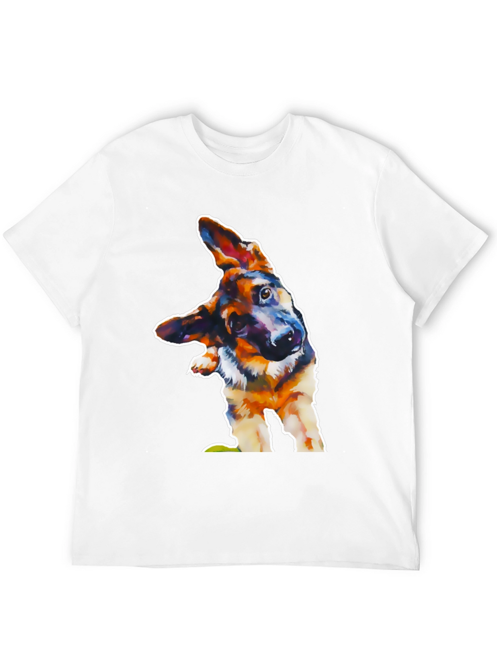 Dog Lover Tee: Artistic German Shepherd Design