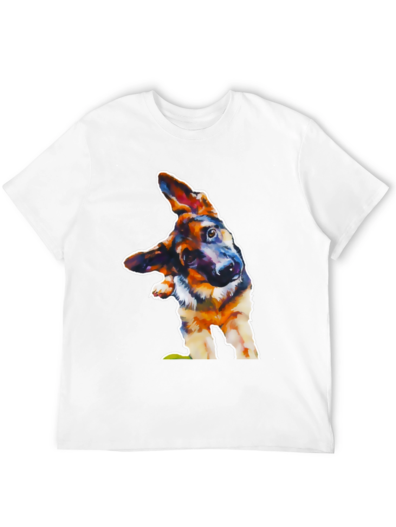 Dog Lover Tee: Artistic German Shepherd Design