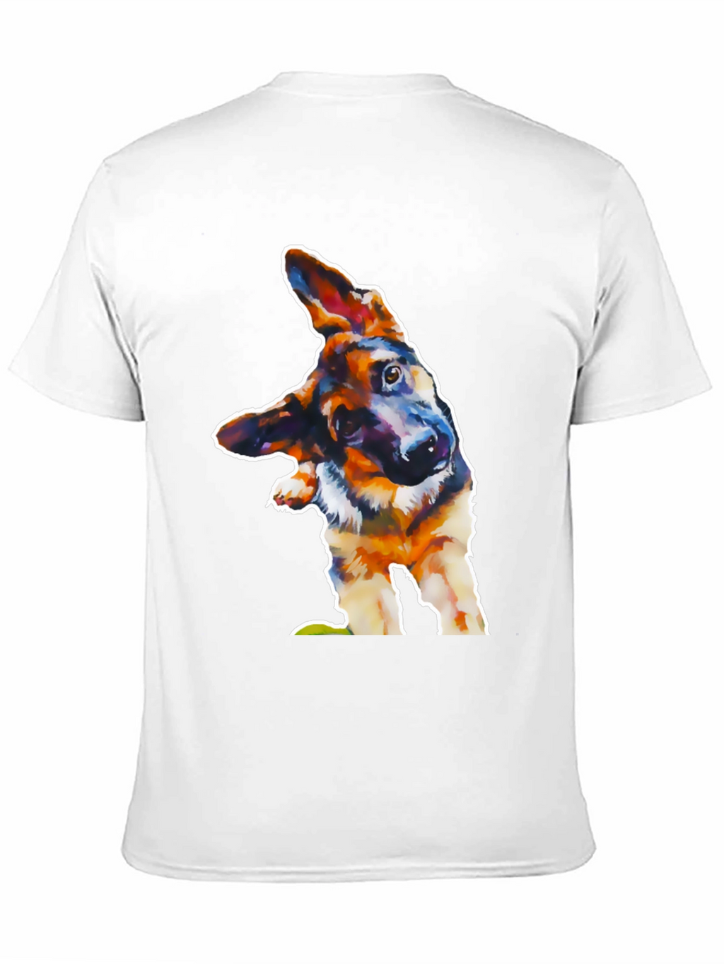 Dog Lover Tee: Artistic German Shepherd Design