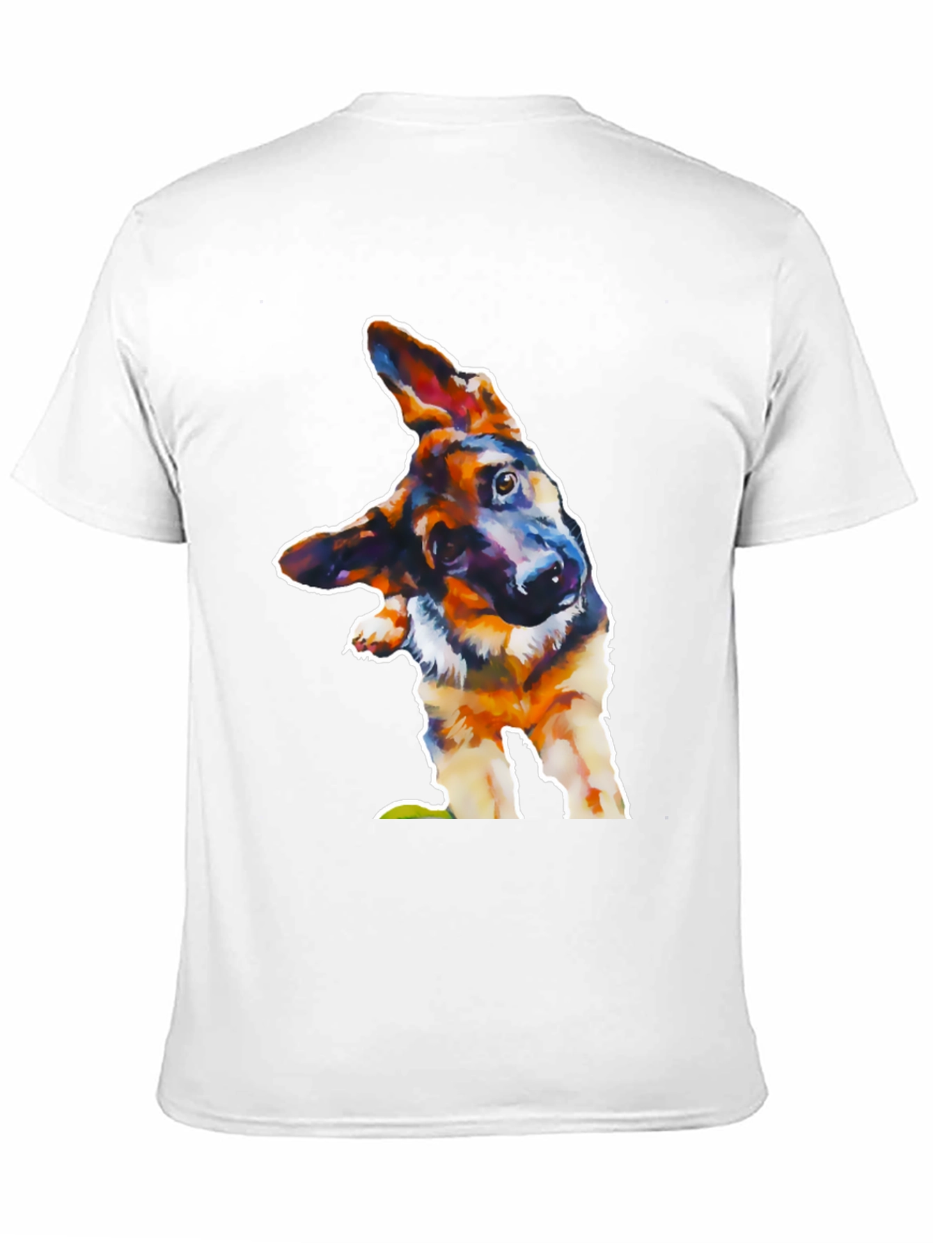 Dog Lover Tee: Artistic German Shepherd Design