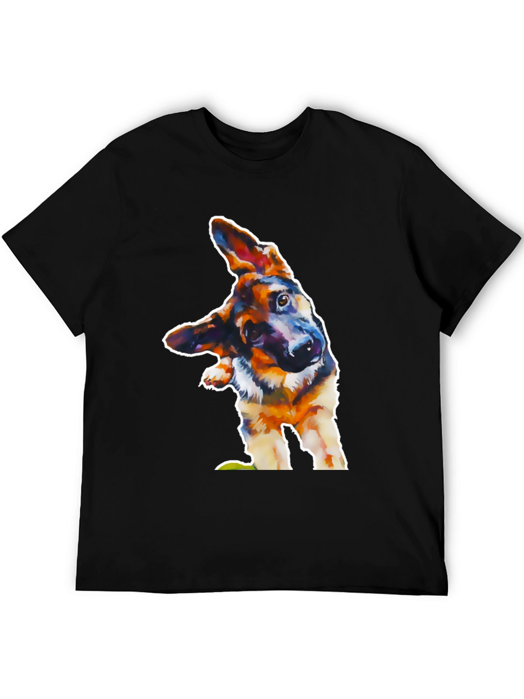 Dog Lover Tee: Artistic German Shepherd Design