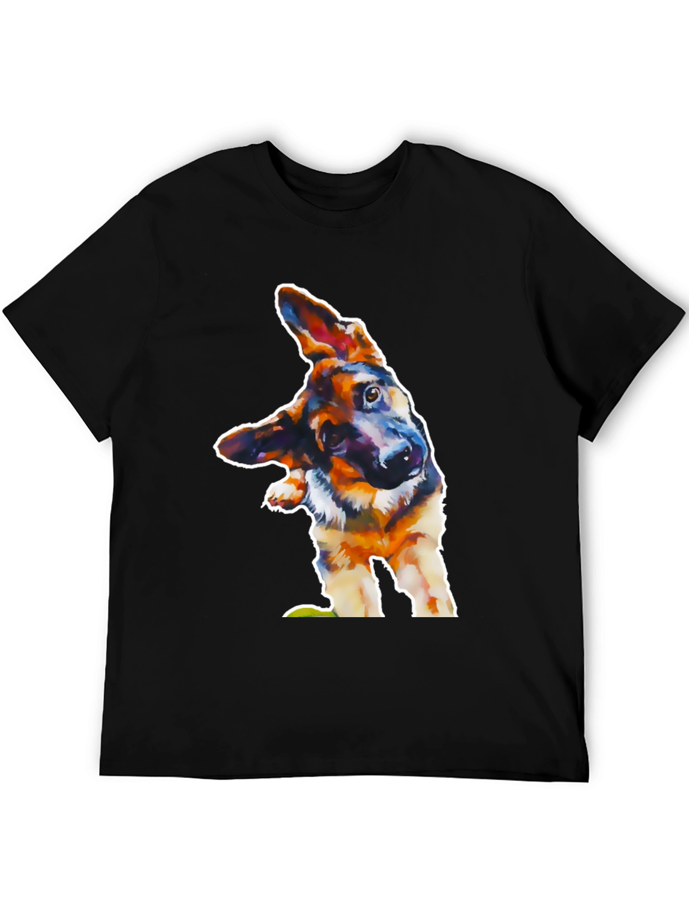 Dog Lover Tee: Artistic German Shepherd Design