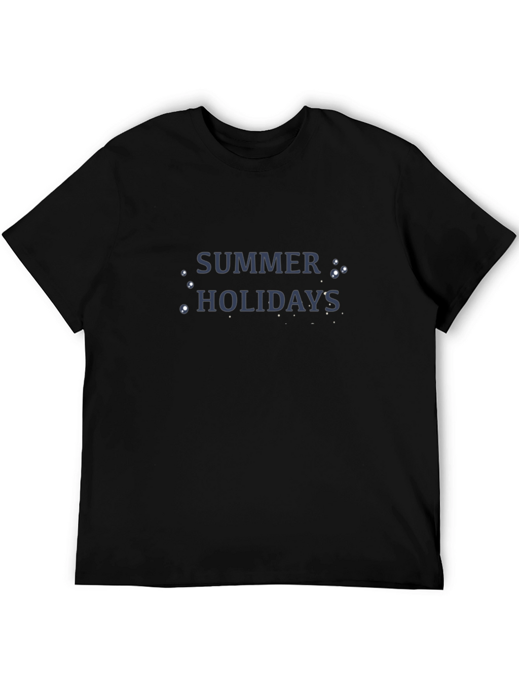 Summer Holidays Black Graphic Tee