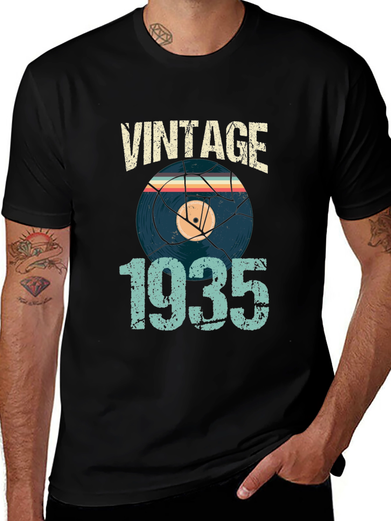 Vintage 1935 Record Graphic T-Shirt