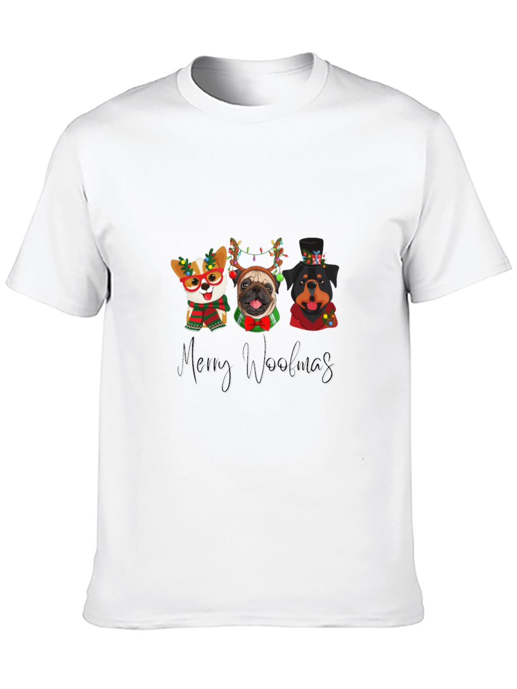 Merry Woolmas Dogs T-Shirt Holiday Gift