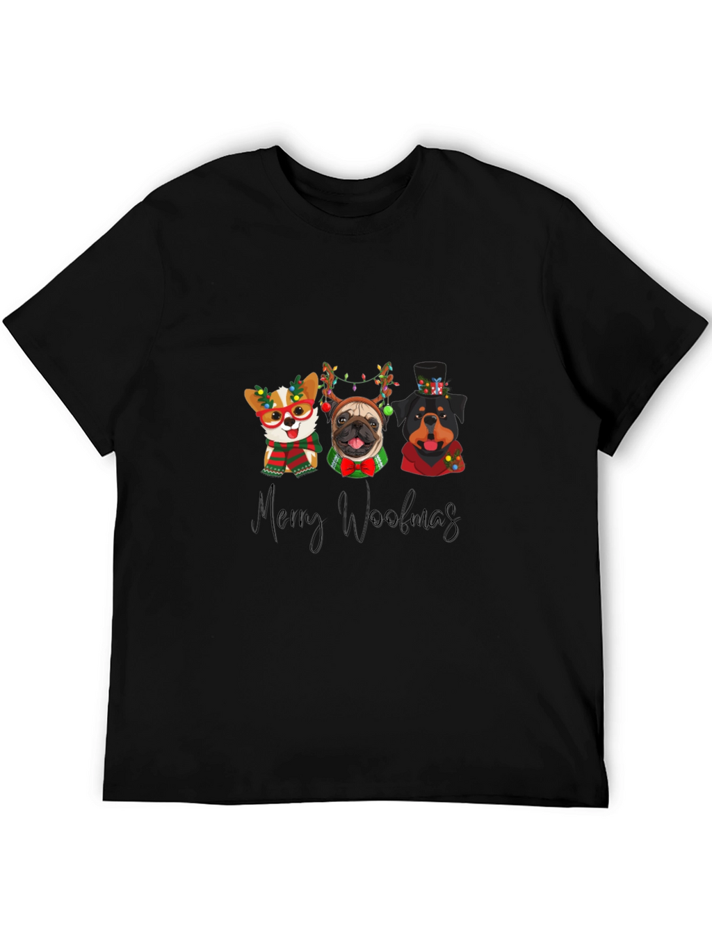 Merry Woolmas Dogs T-Shirt Holiday Gift