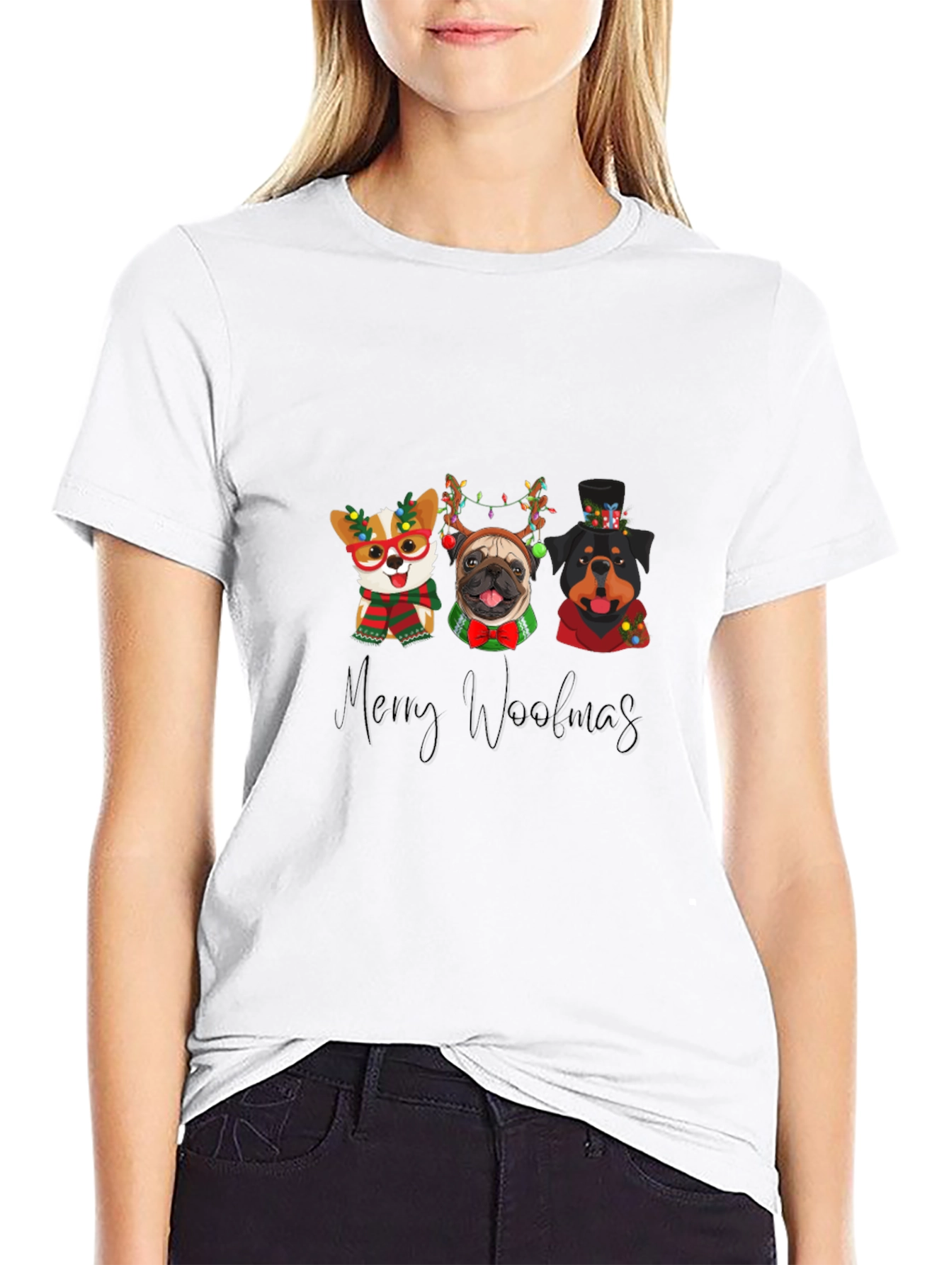 Merry Woolmas Dogs T-Shirt Holiday Gift