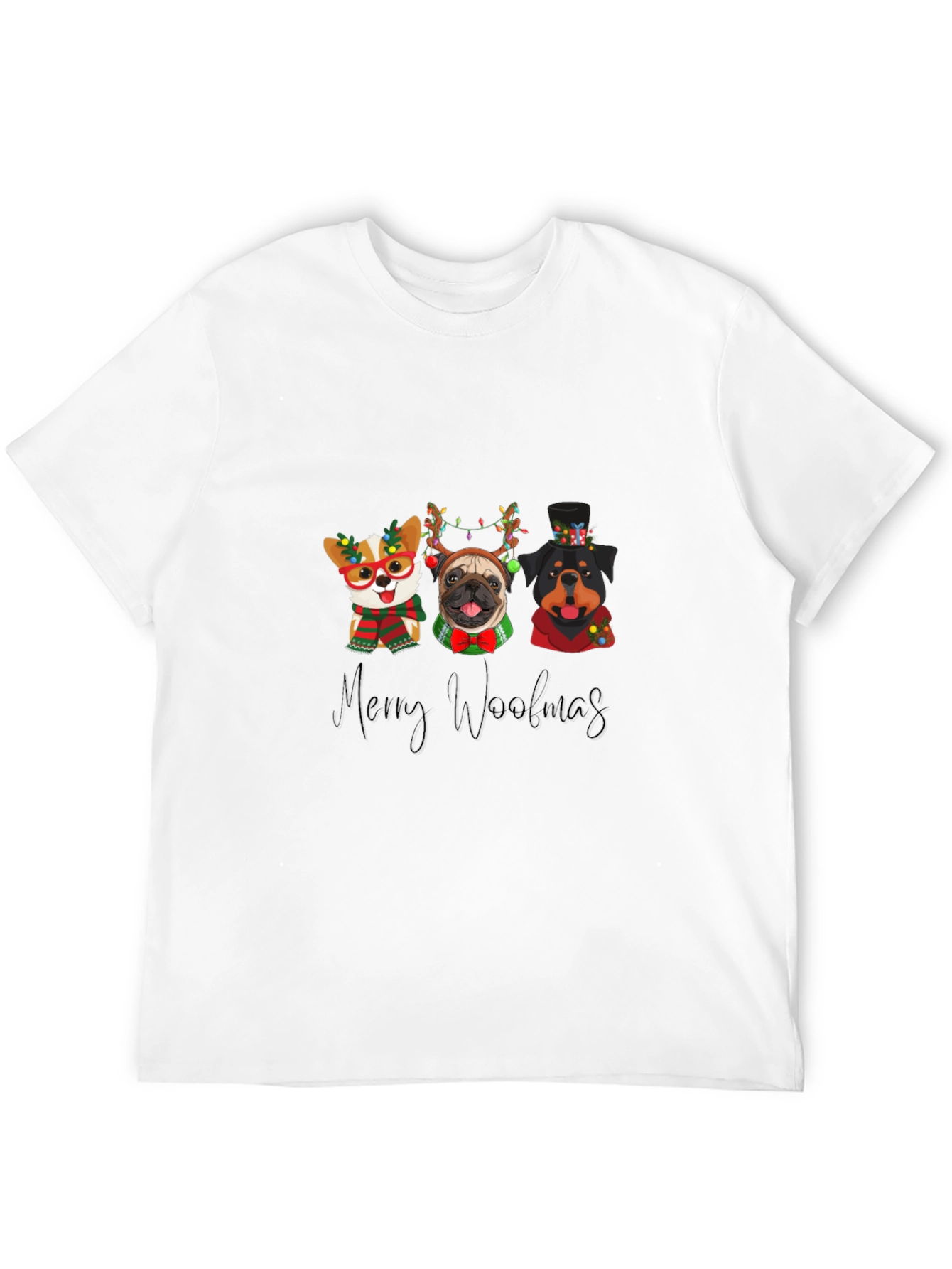 Merry Woolmas Dogs T-Shirt Holiday Gift