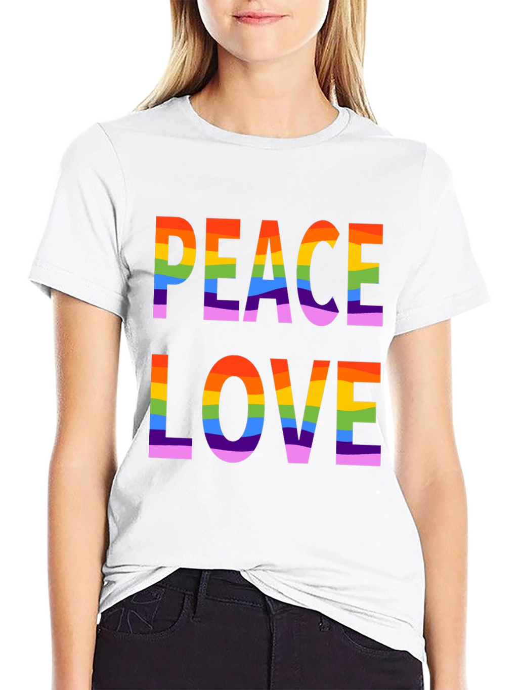 Peace Love LGBTQ Rainbow Pride T-Shirt