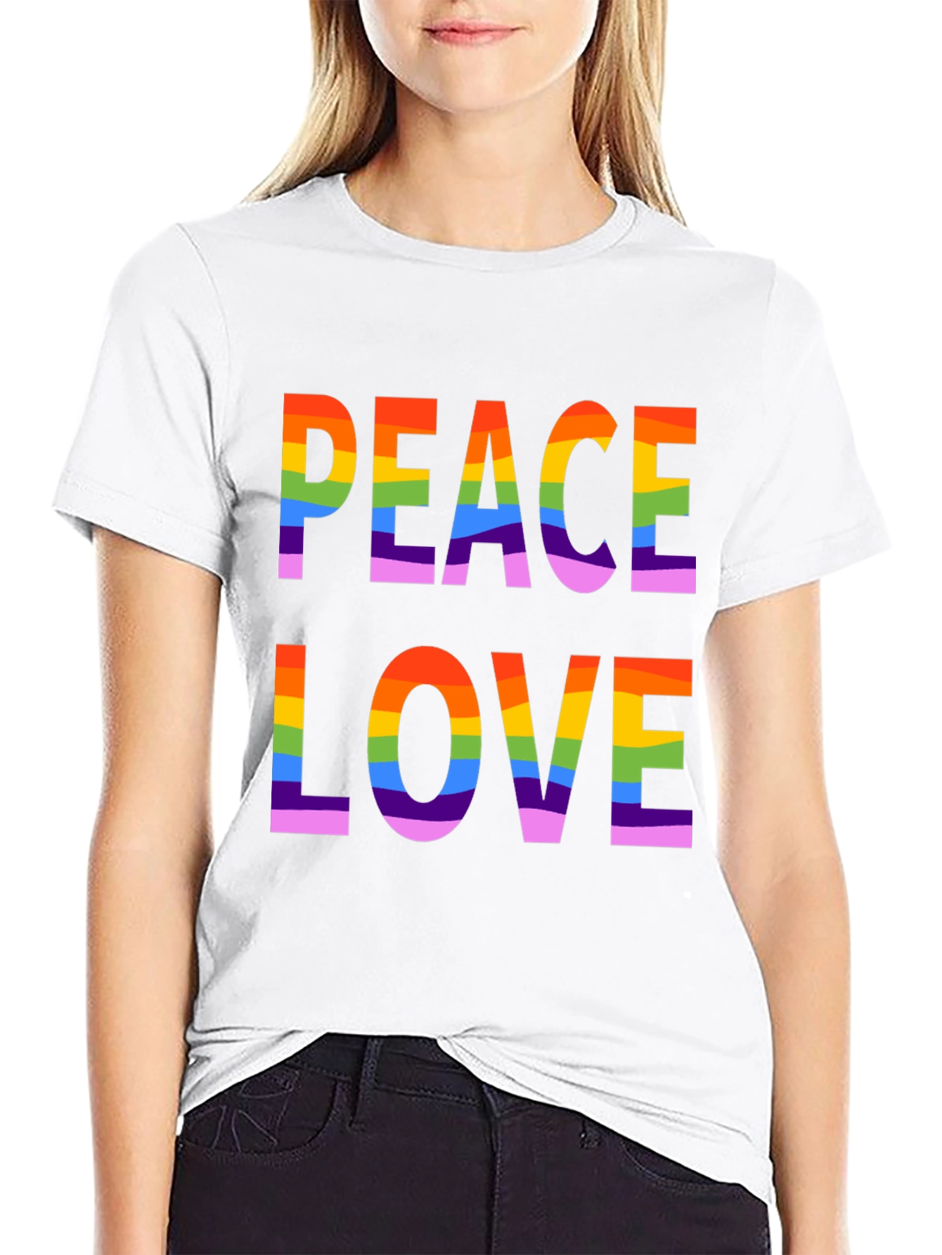 Peace Love LGBTQ Rainbow Pride T-Shirt
