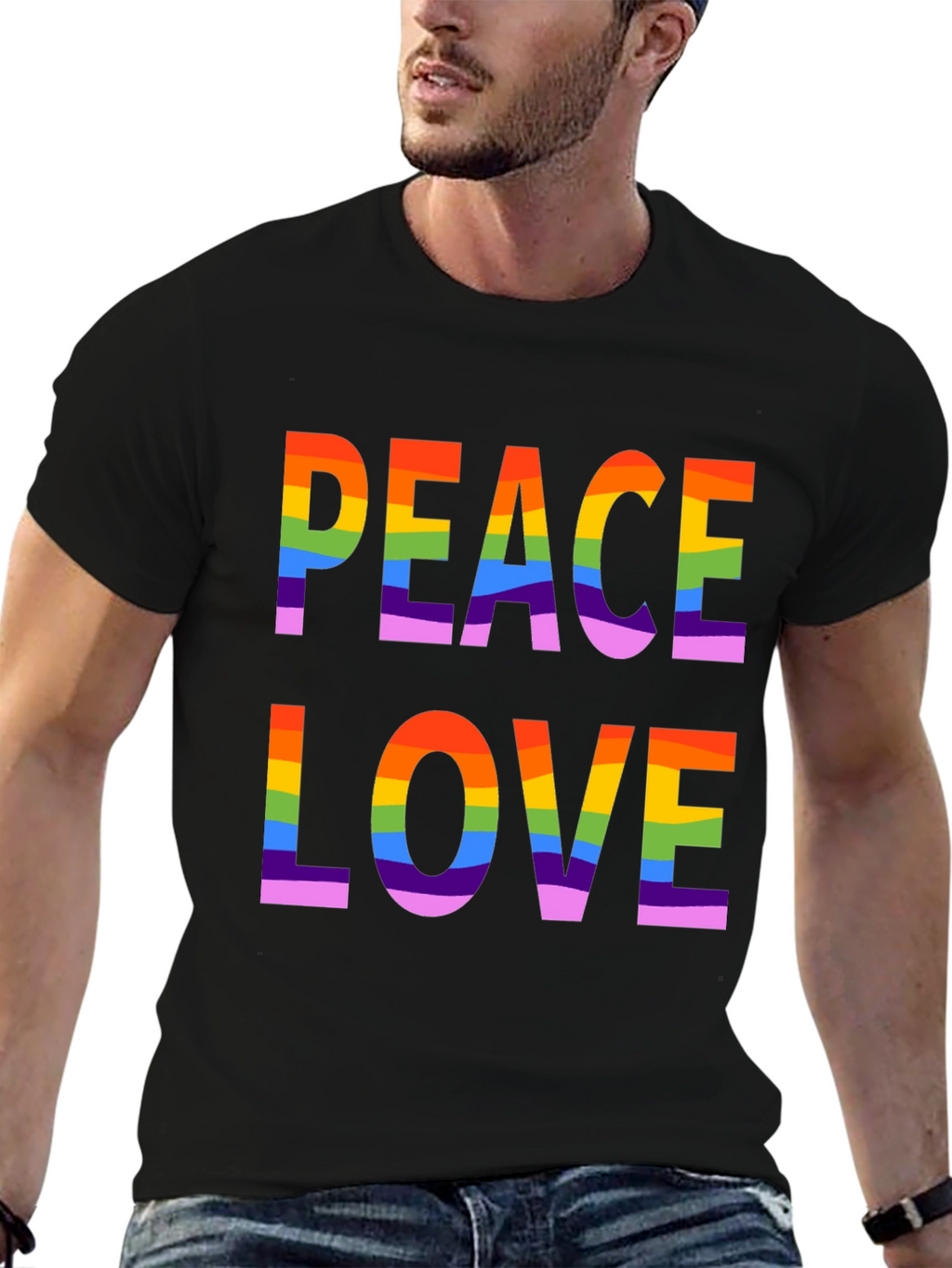 Peace Love LGBTQ Rainbow Pride T-Shirt