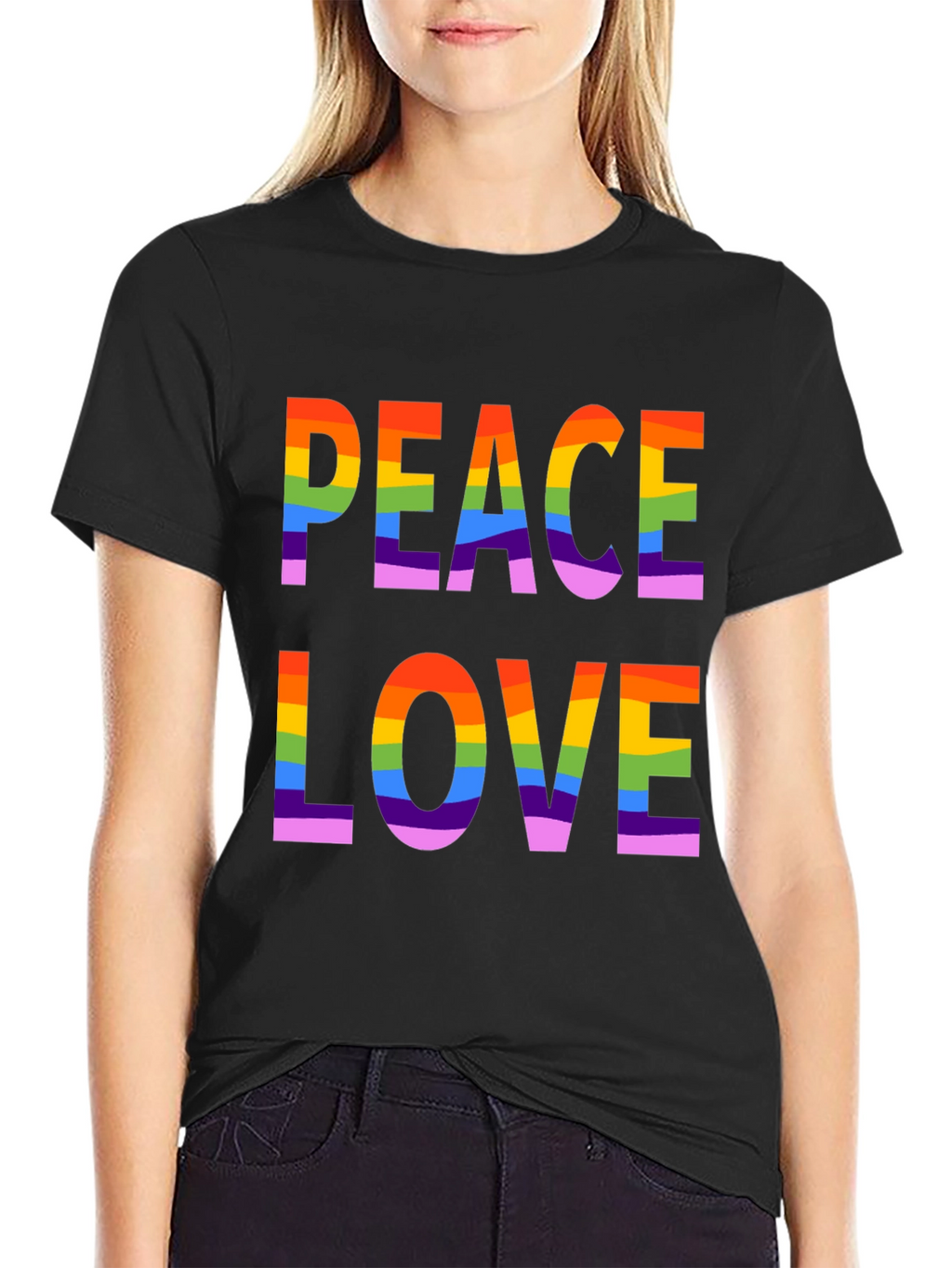 Peace Love LGBTQ Rainbow Pride T-Shirt